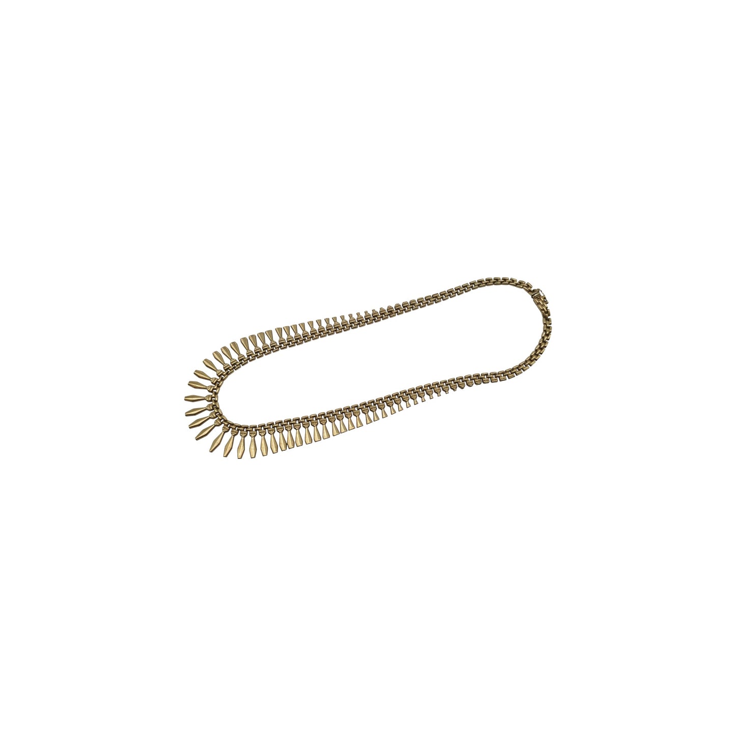 9ct 375 Yellow Gold Cleopatra Fringe Necklace L 42.1 cm 17.5 g.