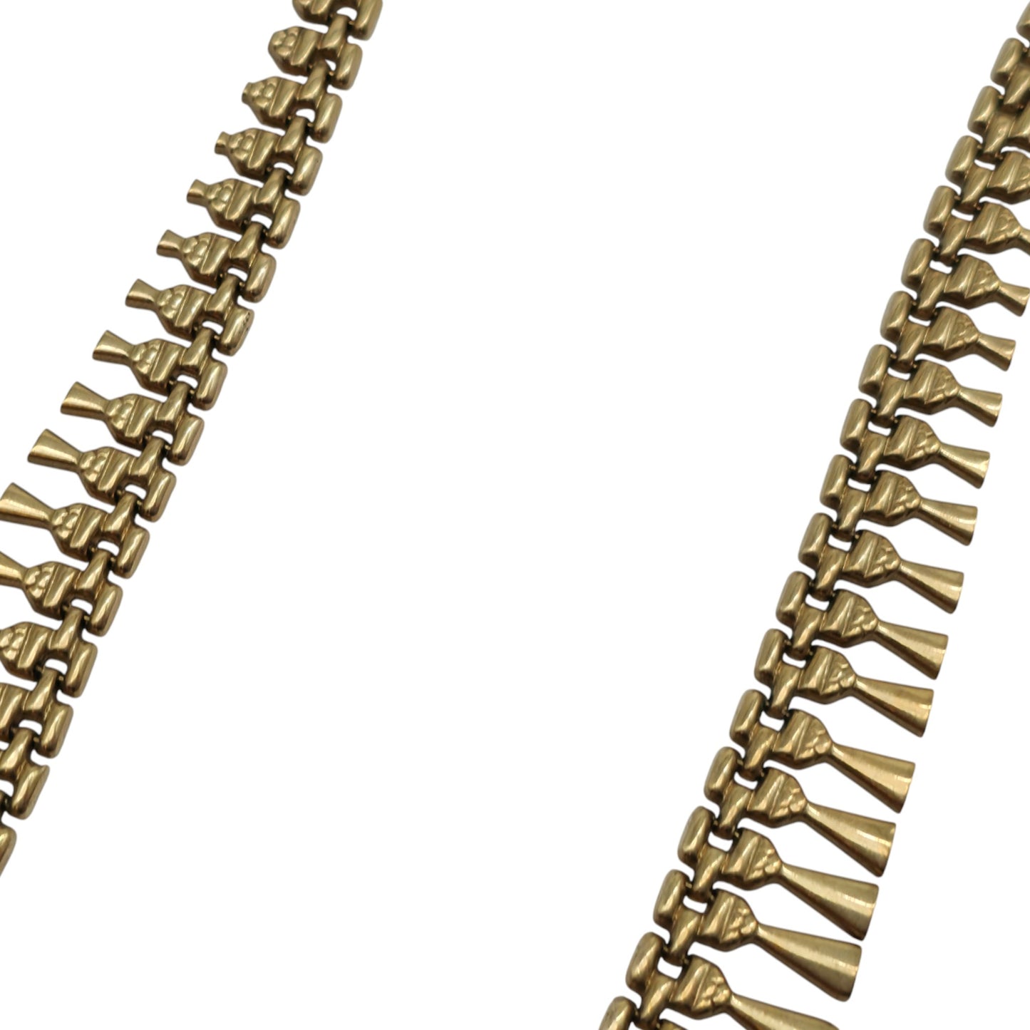 9ct 375 Yellow Gold Cleopatra Fringe Necklace L 42.1 cm 17.5 g.