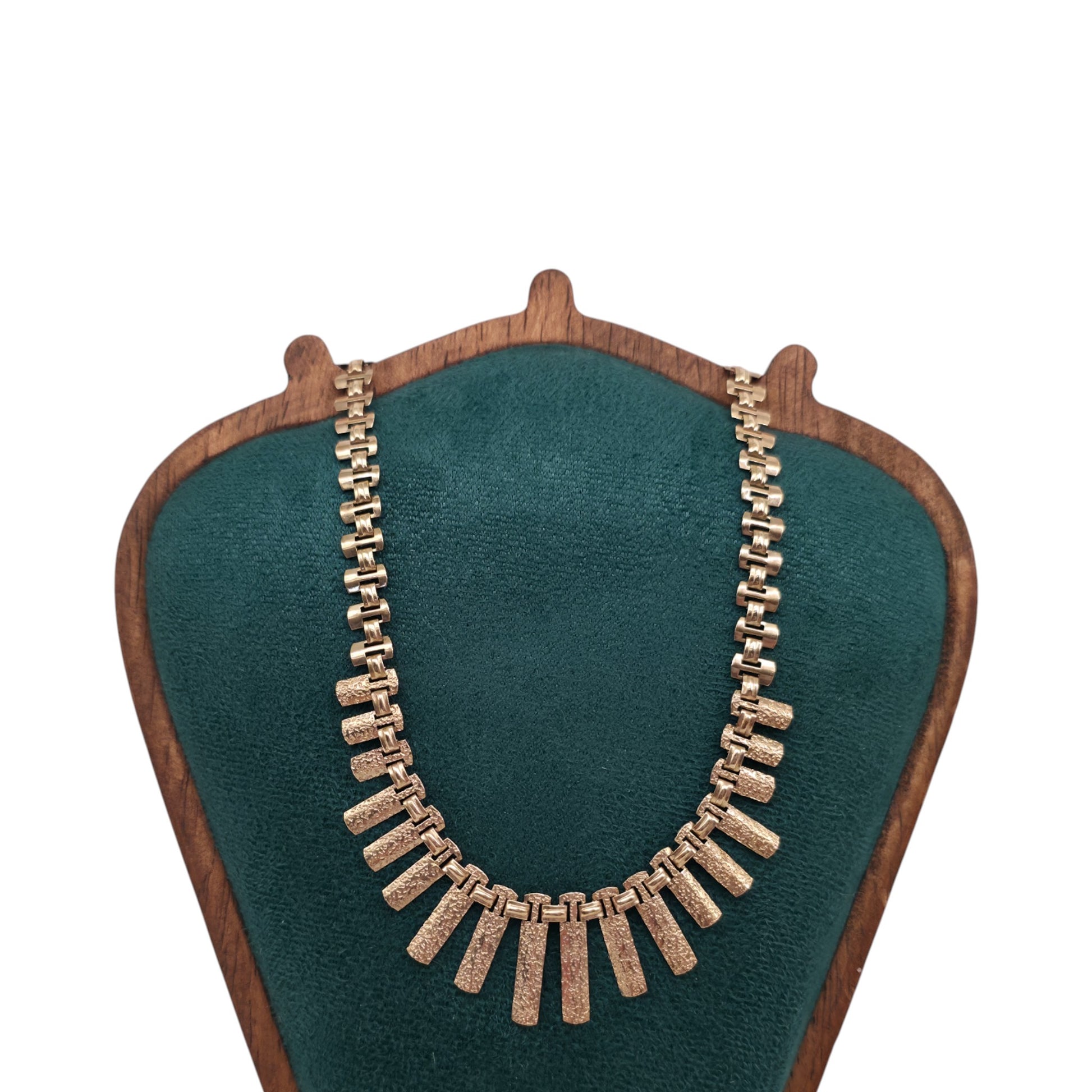 pre-owned 9ct gold Cleopatra Fringe Necklace.