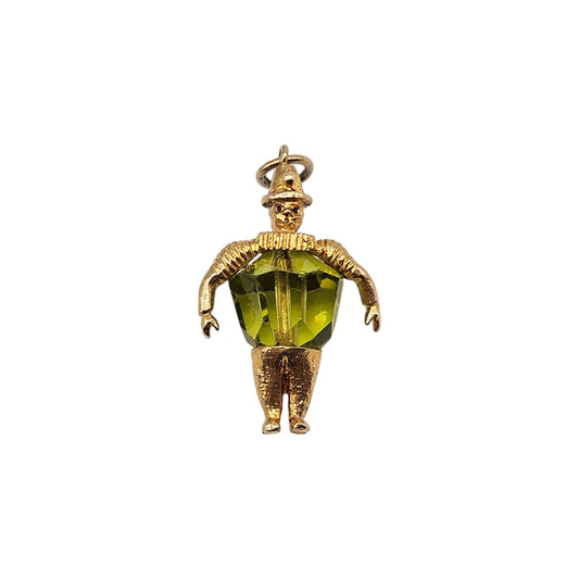 9ct 375 Yellow Gold Clown Charm c.1970 L 2.2 cm 3.3 g.