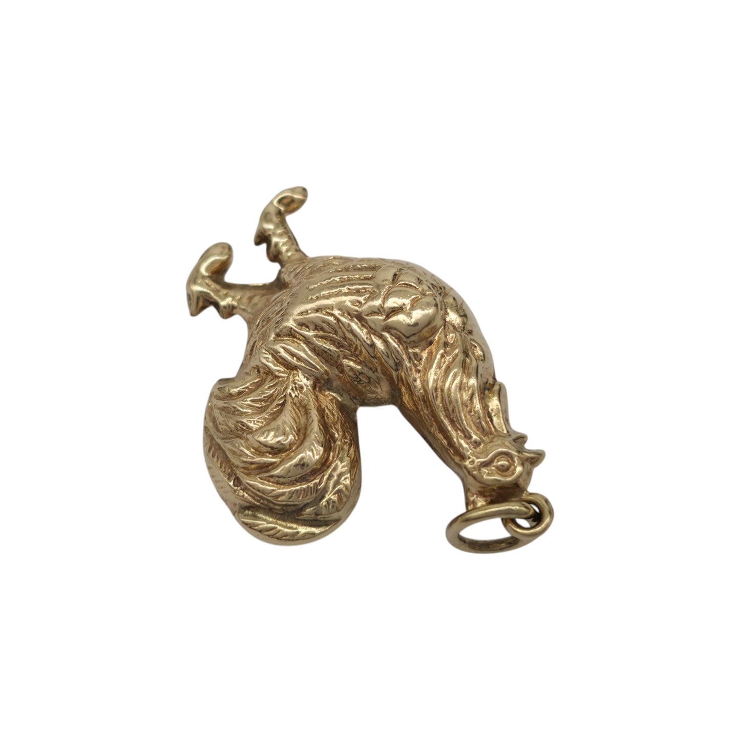 9ct 375 Yellow Gold Cockerel Charm 1978 L 2.3 cm 1.9 g.