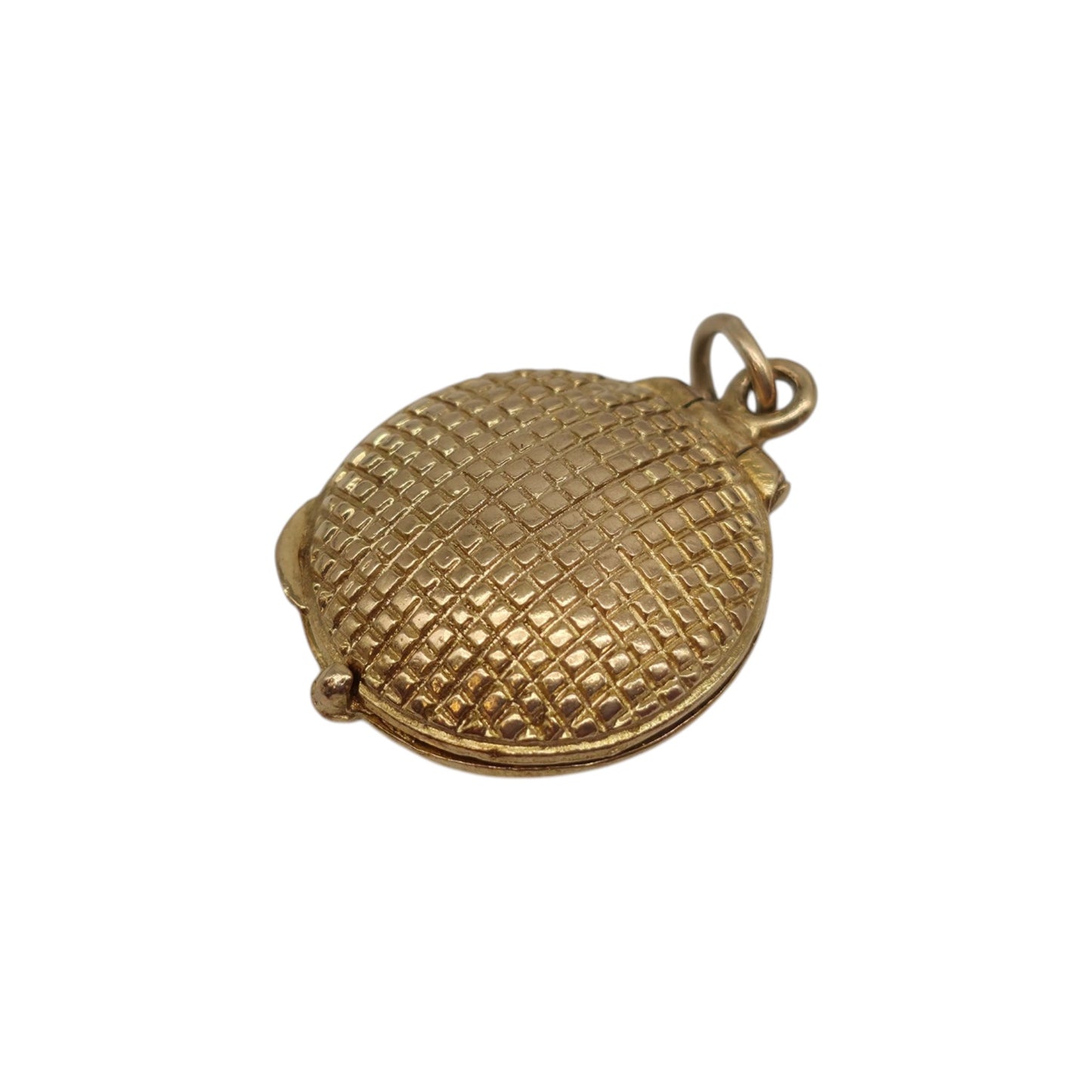 9ct 375 Yellow Gold Compact Opening Charm 1962 L 1.6 cm 3.2 g.