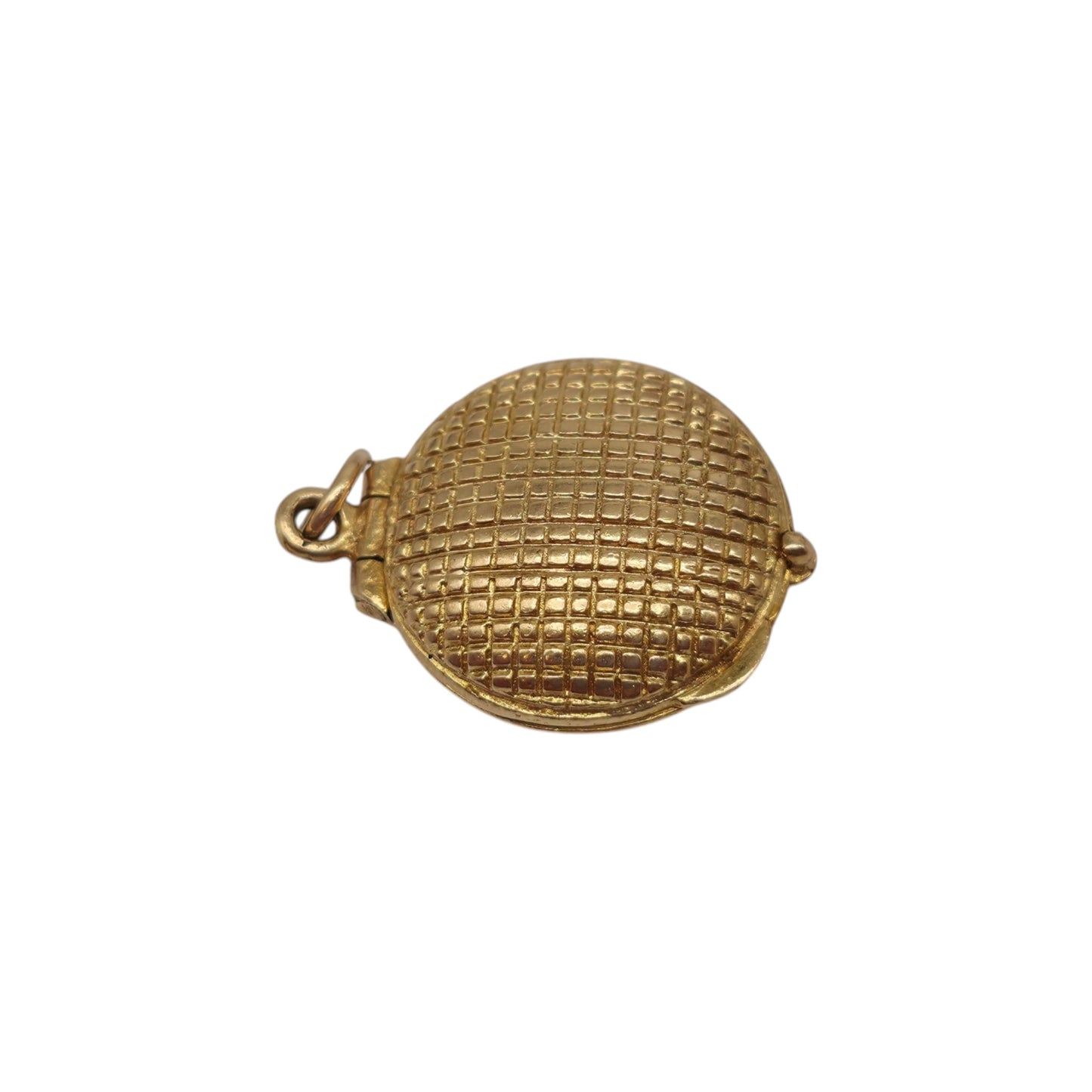 9ct 375 Yellow Gold Compact Opening Charm 1962 L 1.6 cm 3.2 g.