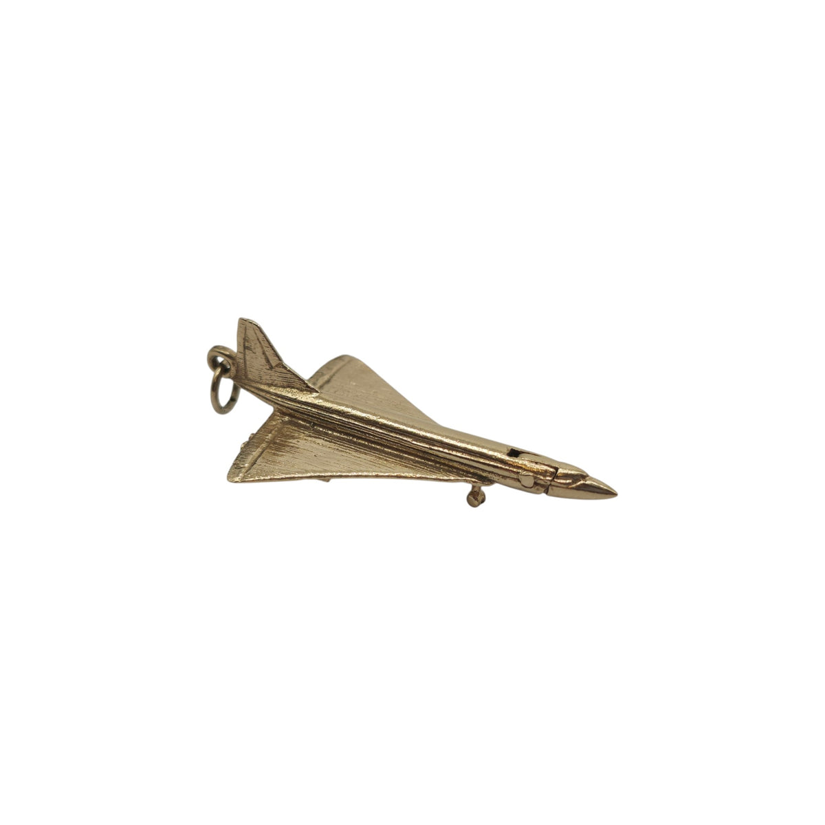Heavy 9ct 375 Yellow Gold Articulated Concorde Charm 1978 L 3.7 cm 6.0 g.