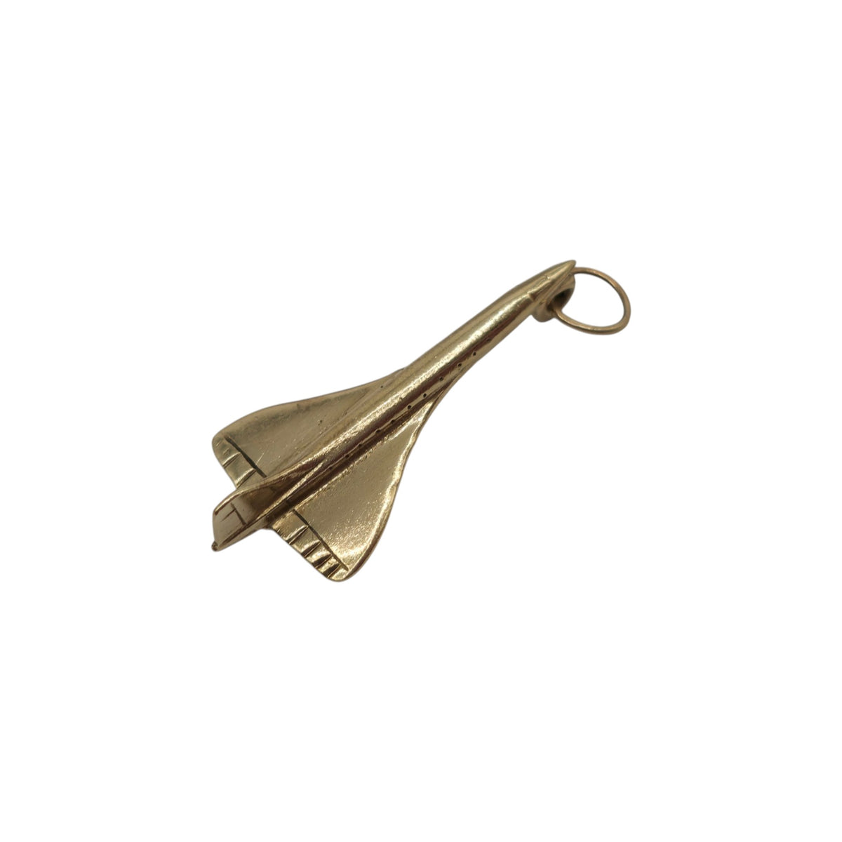 9ct 375 Yellow Gold Concorde Charm 1976 L 2.3 cm 1.5 g.
