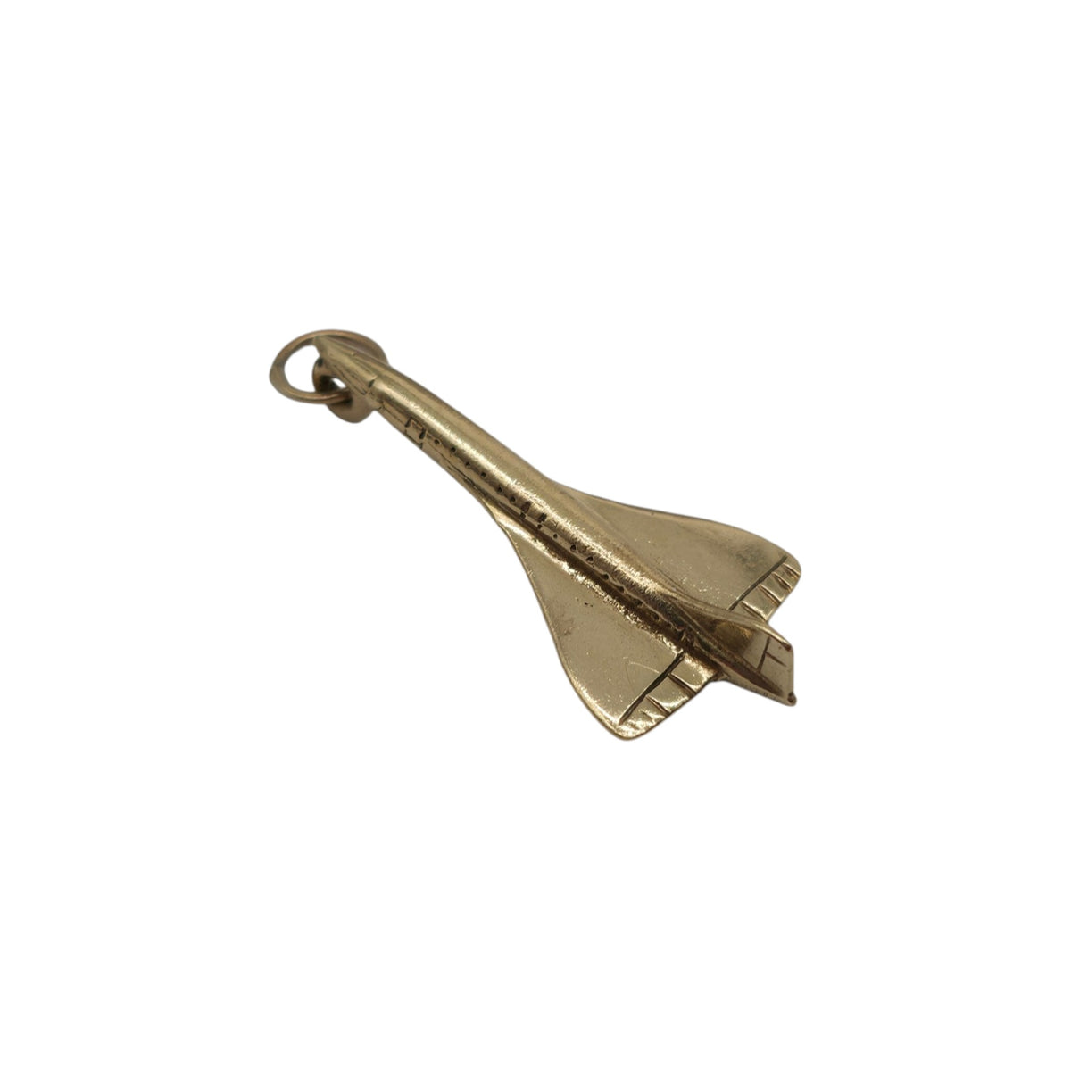 9ct 375 Yellow Gold Concorde Charm 1976 L 2.3 cm 1.5 g.
