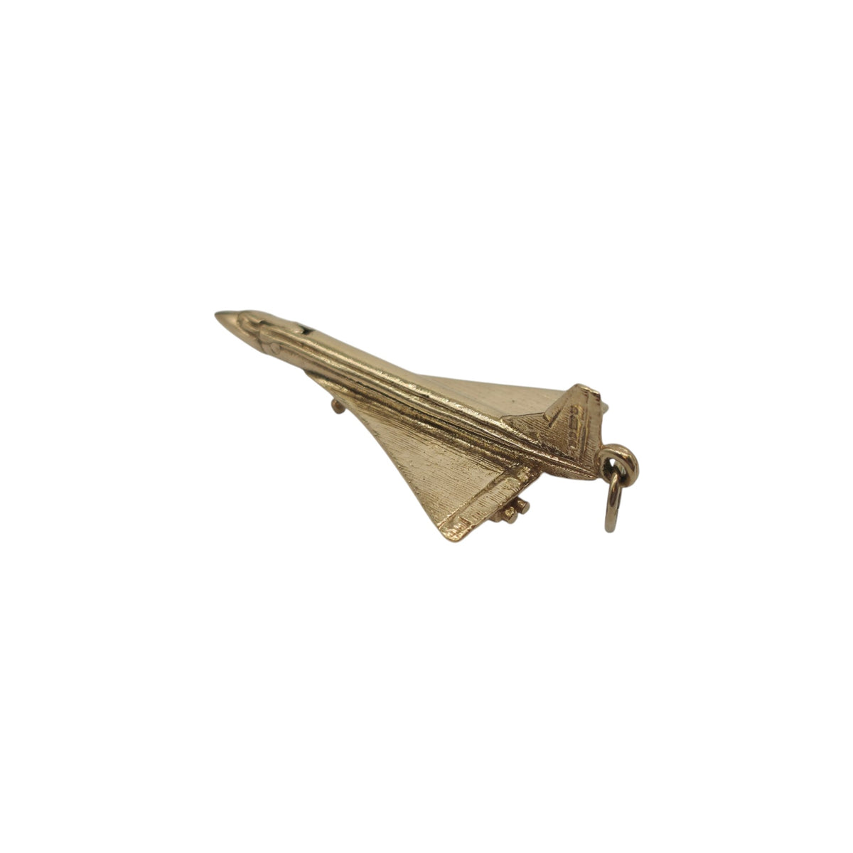 Heavy 9ct 375 Yellow Gold Articulated Concorde Charm 1978 L 3.7 cm 6.0 g.
