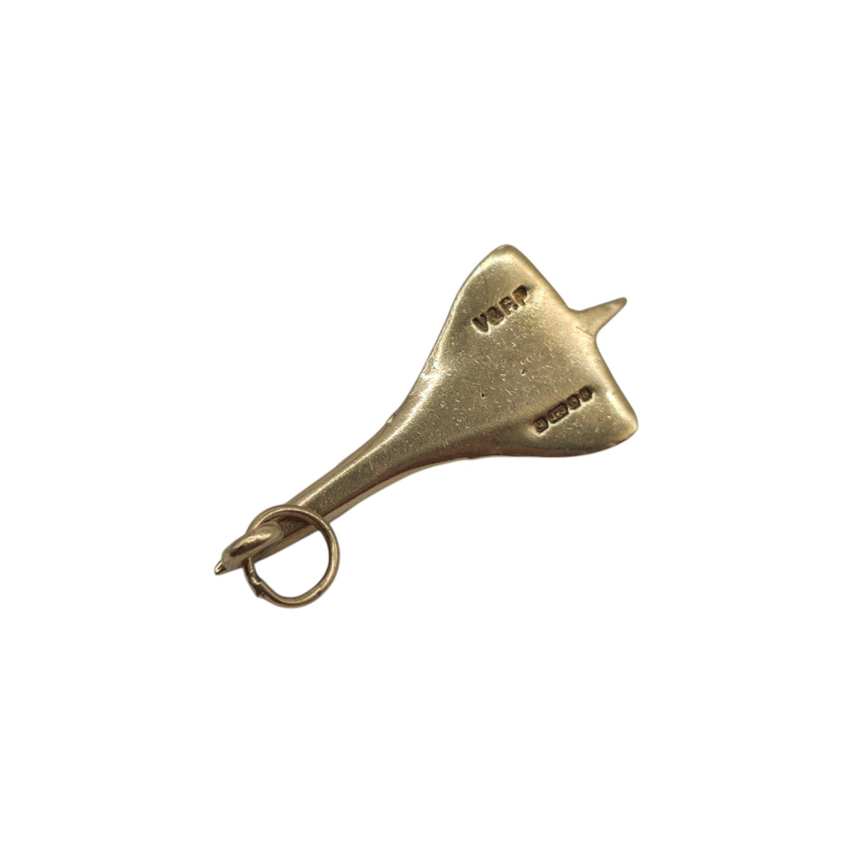 9ct 375 Yellow Gold Concorde Charm 1976 L 2.3 cm 1.5 g.