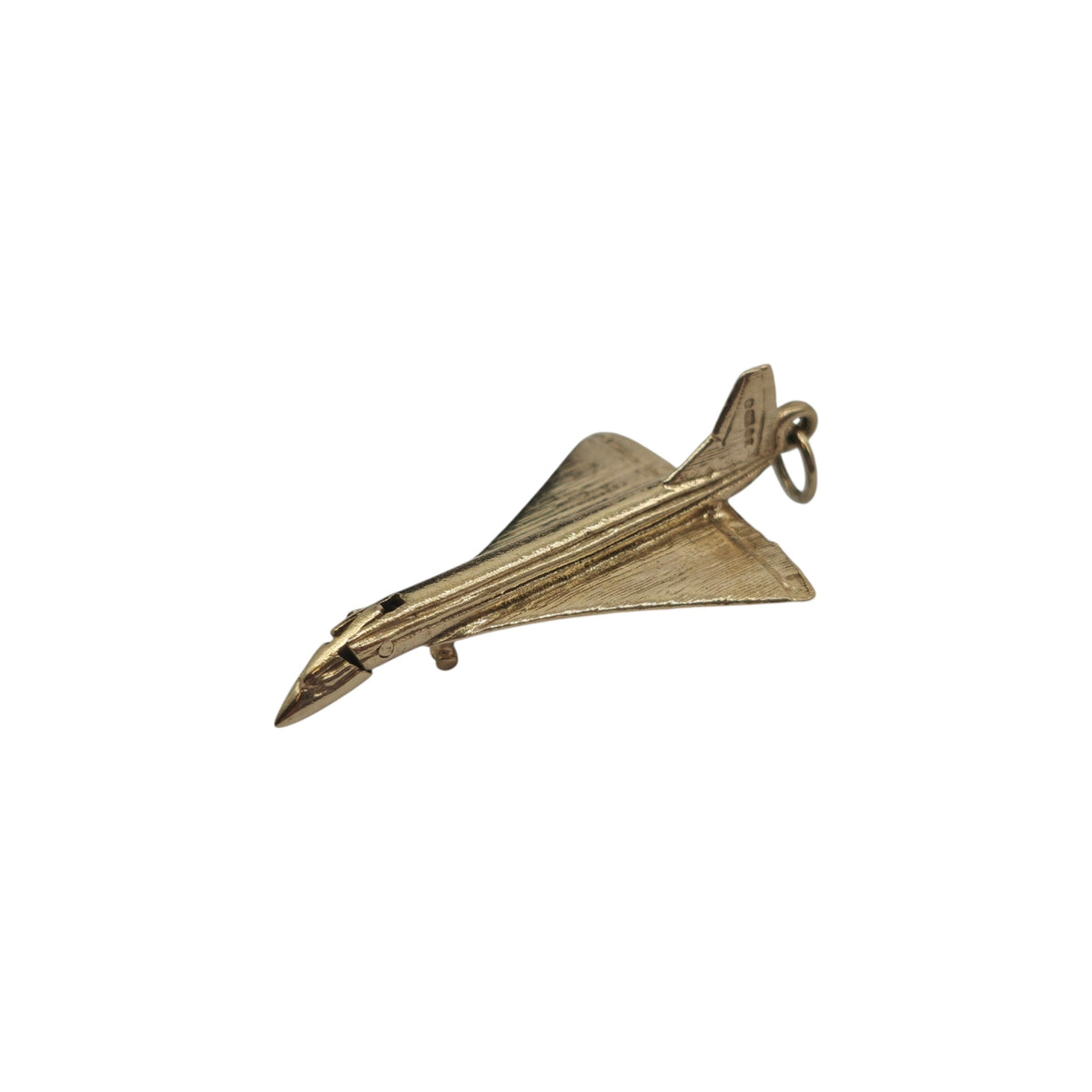 Heavy 9ct 375 Yellow Gold Articulated Concorde Charm 1978 L 3.7 cm 6.0 g.