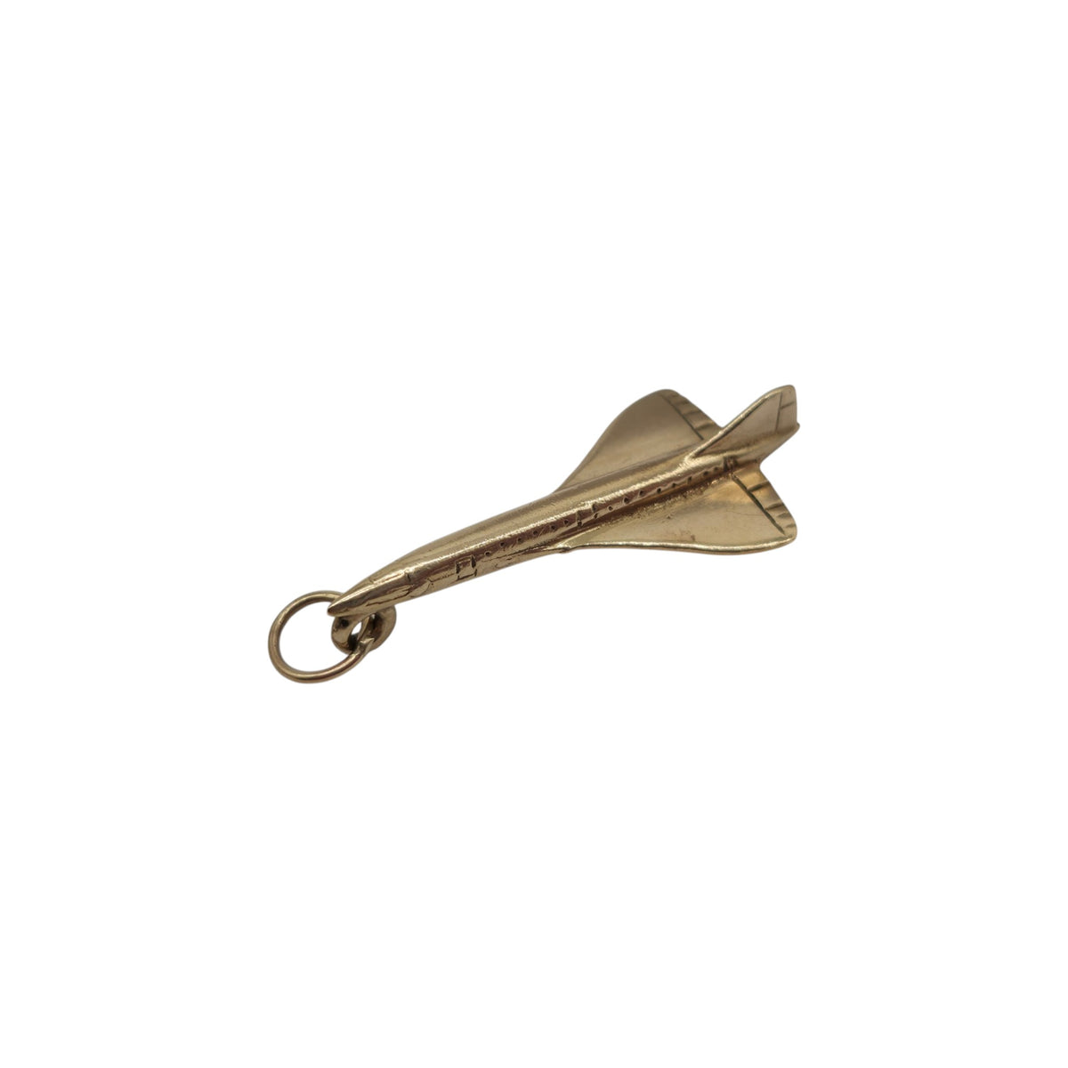 9ct 375 Yellow Gold Concorde Charm 1976 L 2.3 cm 1.5 g.