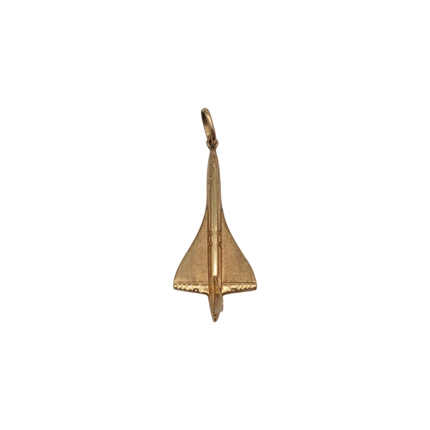 9ct 375 Yellow Gold Concorde Pendant 1977 L 3.2 cm 0.9 g.