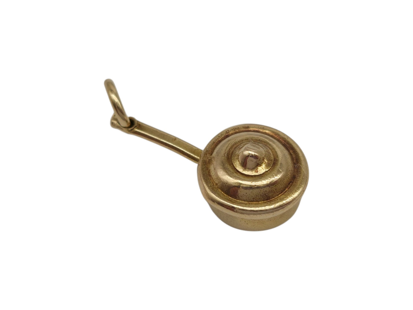 Antique 9ct Yellow Gold Cooking Pot Charm c.1900 L 1.4 cm 0.6 g.