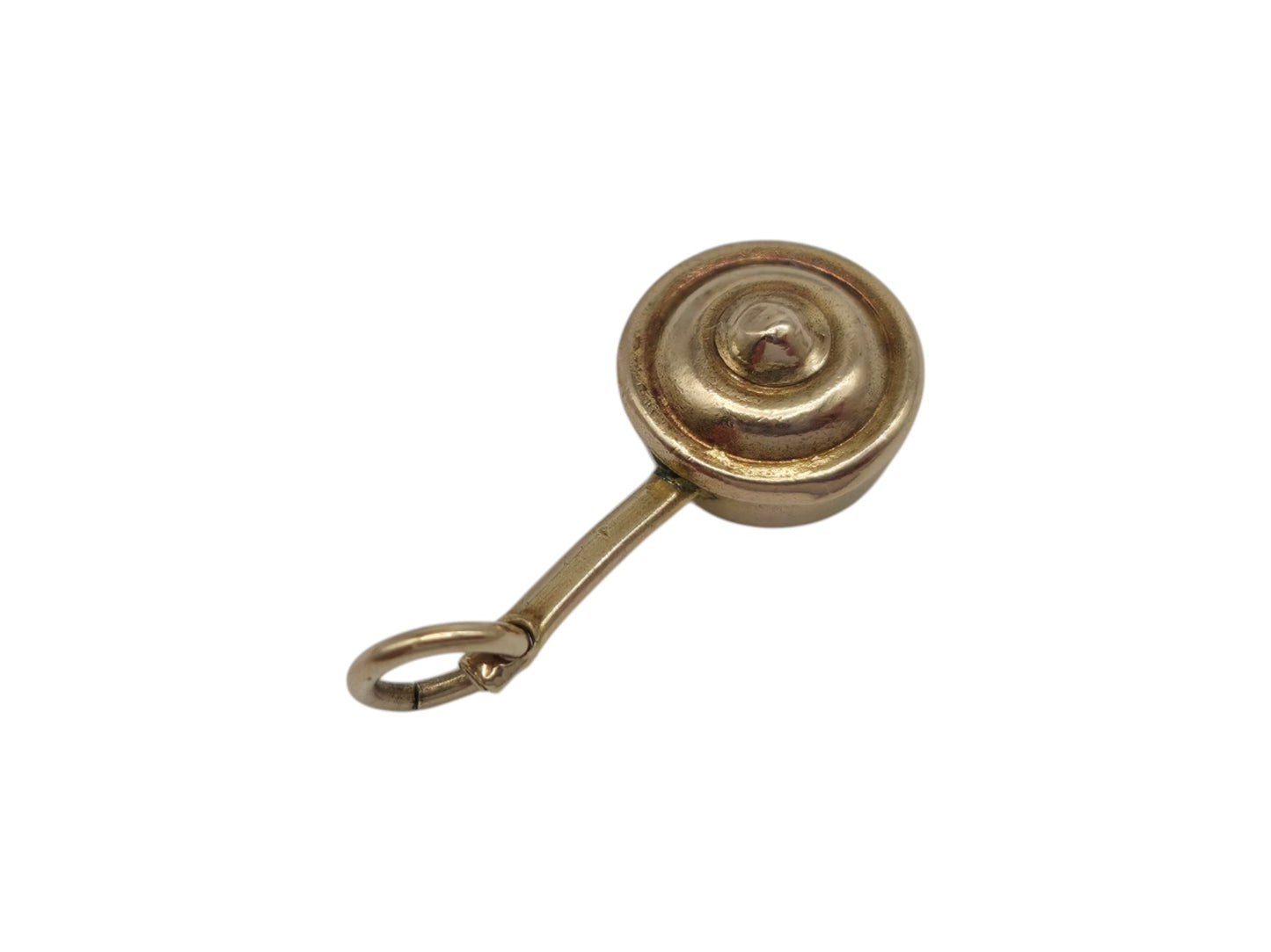 Antique 9ct Yellow Gold Cooking Pot Charm c.1900 L 1.4 cm 0.6 g.
