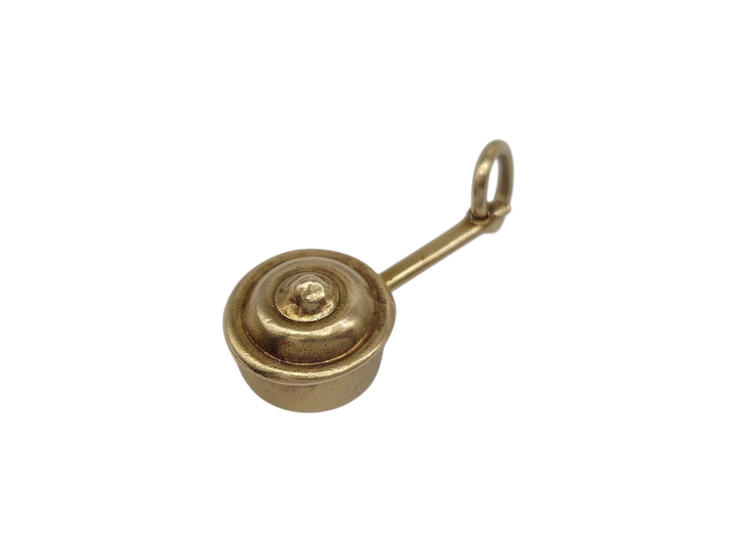 Antique 9ct Yellow Gold Cooking Pot Charm c.1900 L 1.4 cm 0.6 g.