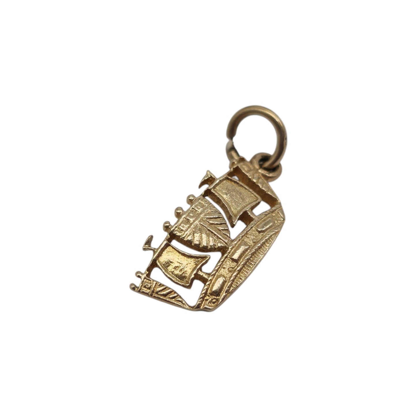 9ct 375 Yellow Gold Coronet Charm 1961 L 1.4 cm 1.1 g.