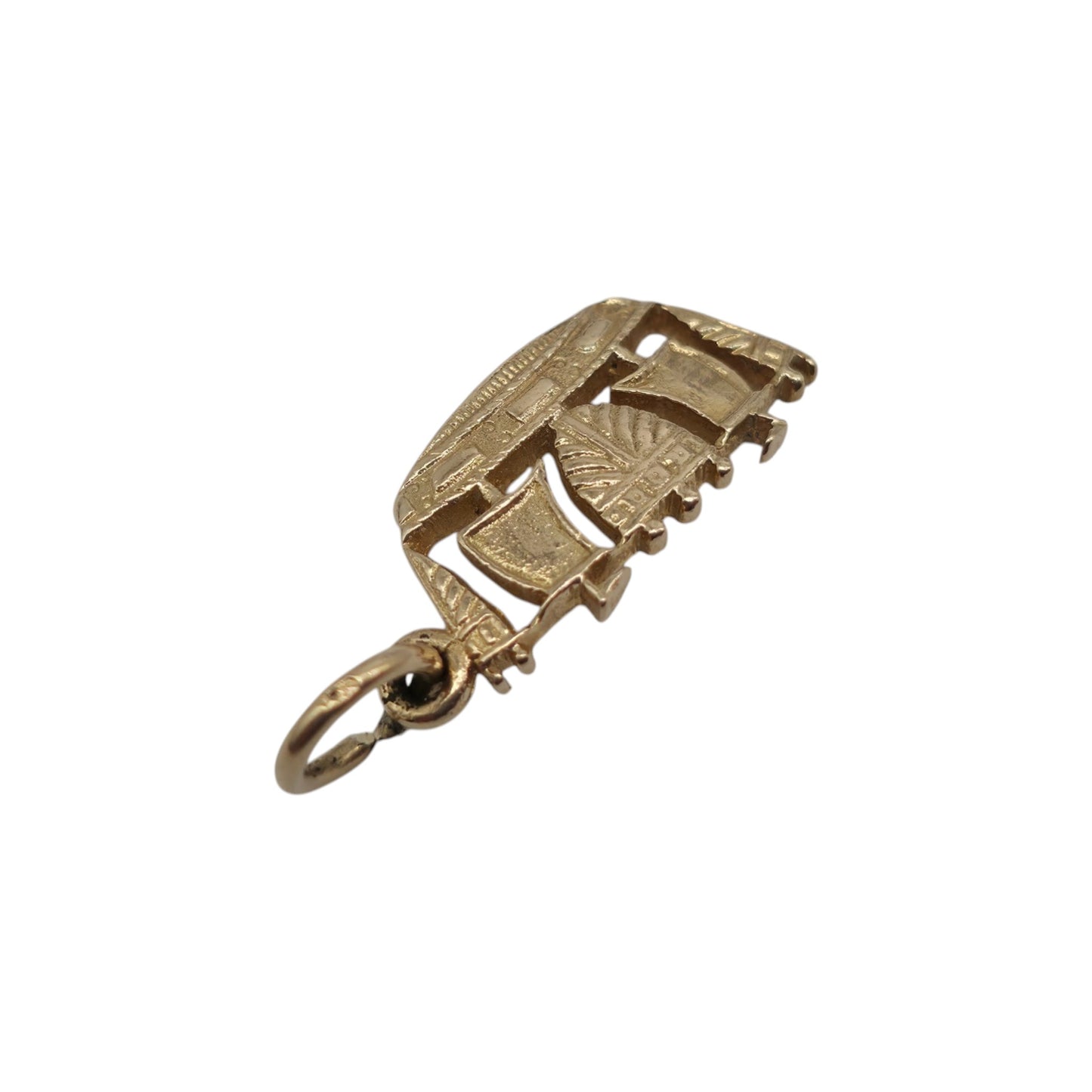 9ct 375 Yellow Gold Coronet Charm 1961 L 1.4 cm 1.1 g.
