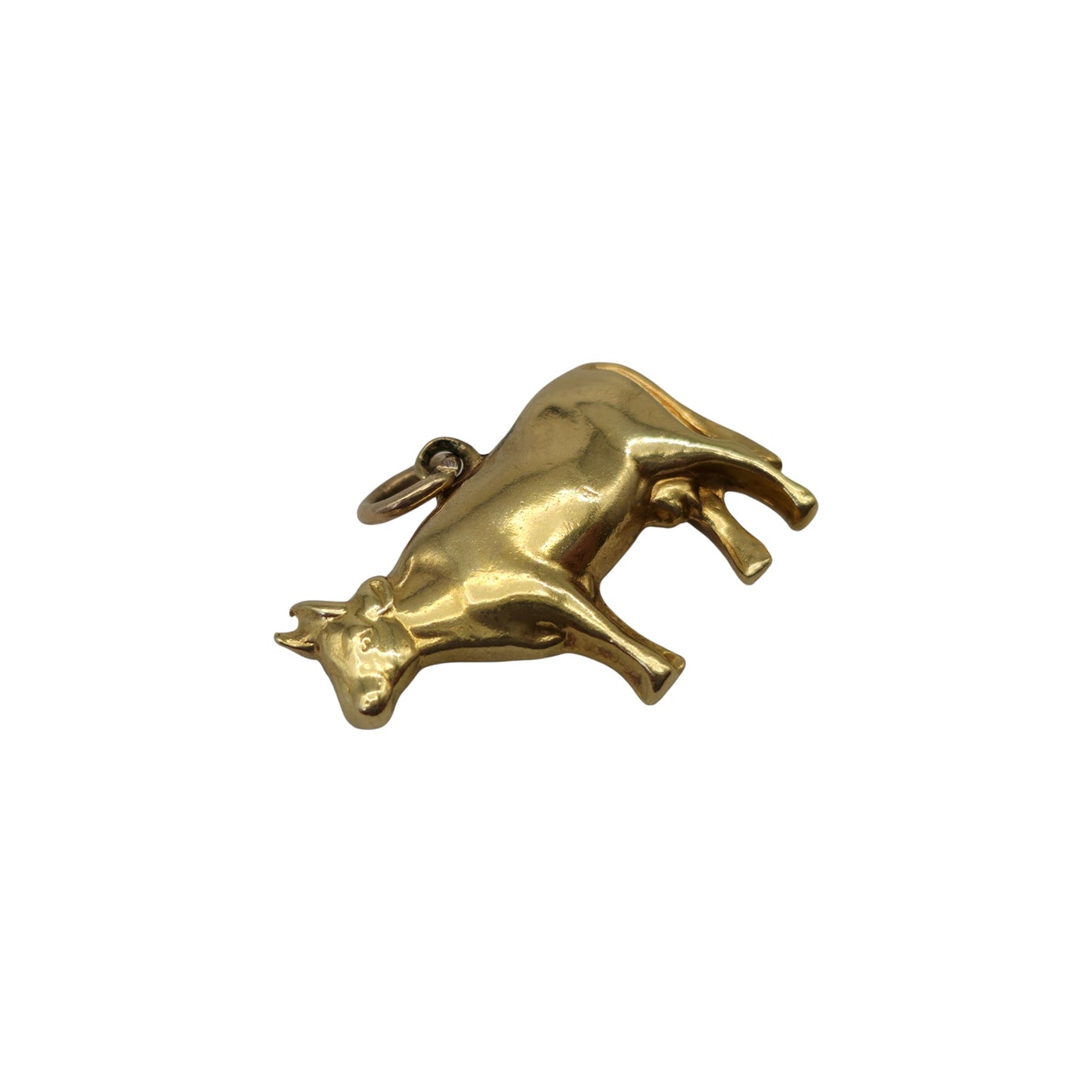 9ct Yellow Gold Cow Charm L 2.0 cm 1.7 g.