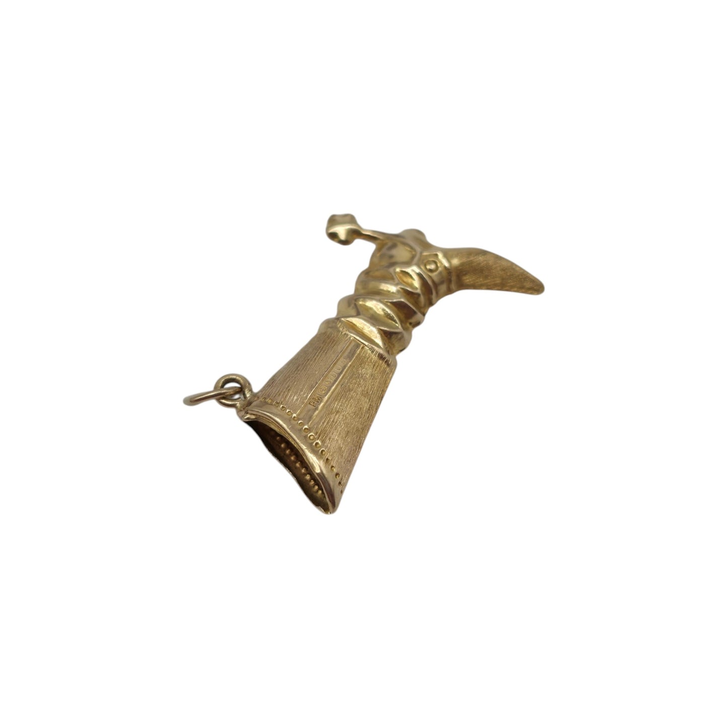 9ct 375 Yellow Gold Cowboy's Boot Charm 1976 L 2.5 cm 0.9 g.