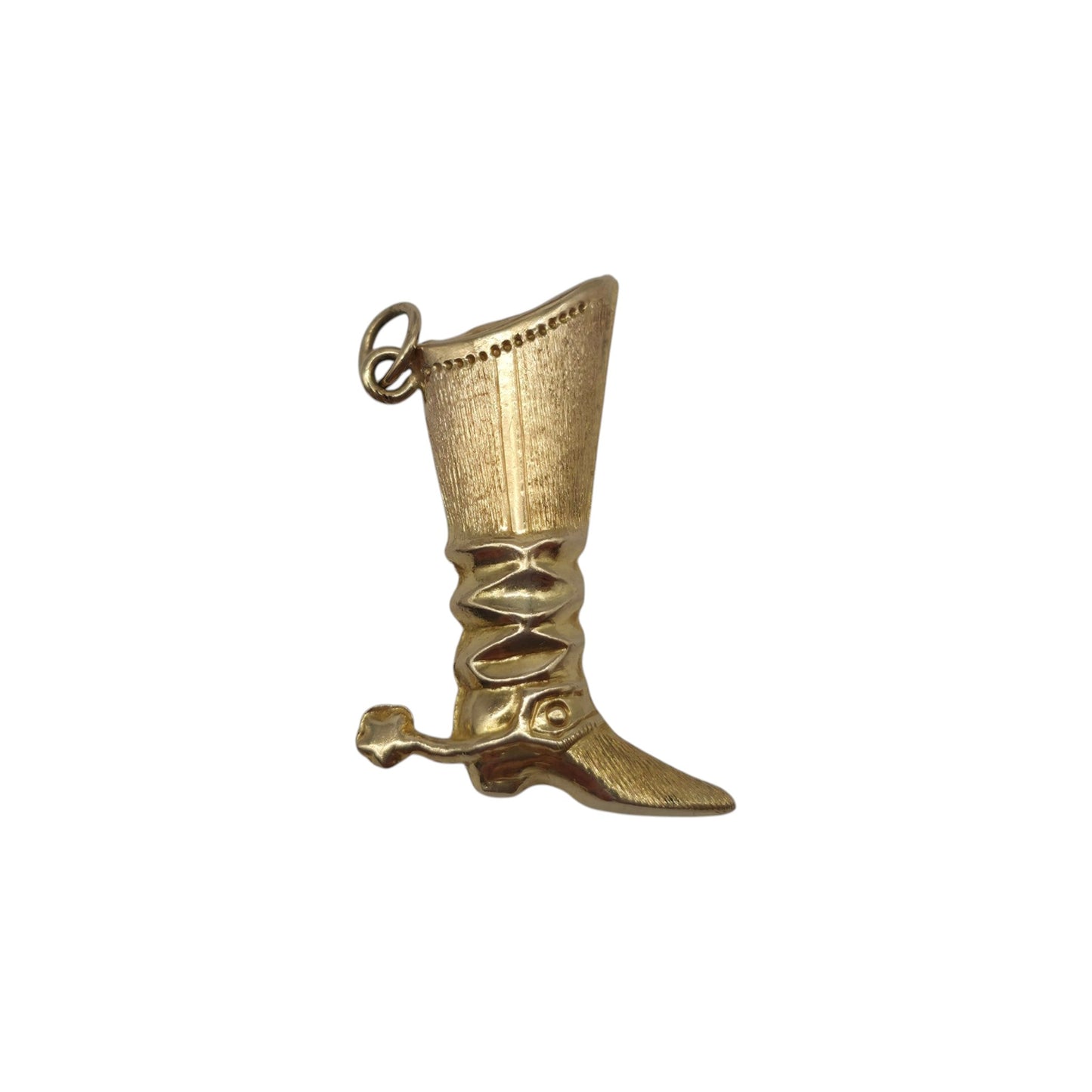9ct 375 Yellow Gold Cowboy's Boot Charm 1976 L 2.5 cm 0.9 g.