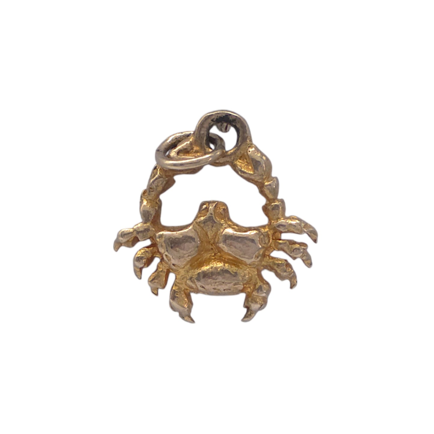 9ct 375 Yellow Gold Crab Charm 1957 L 1.0 cm 1.1 g.