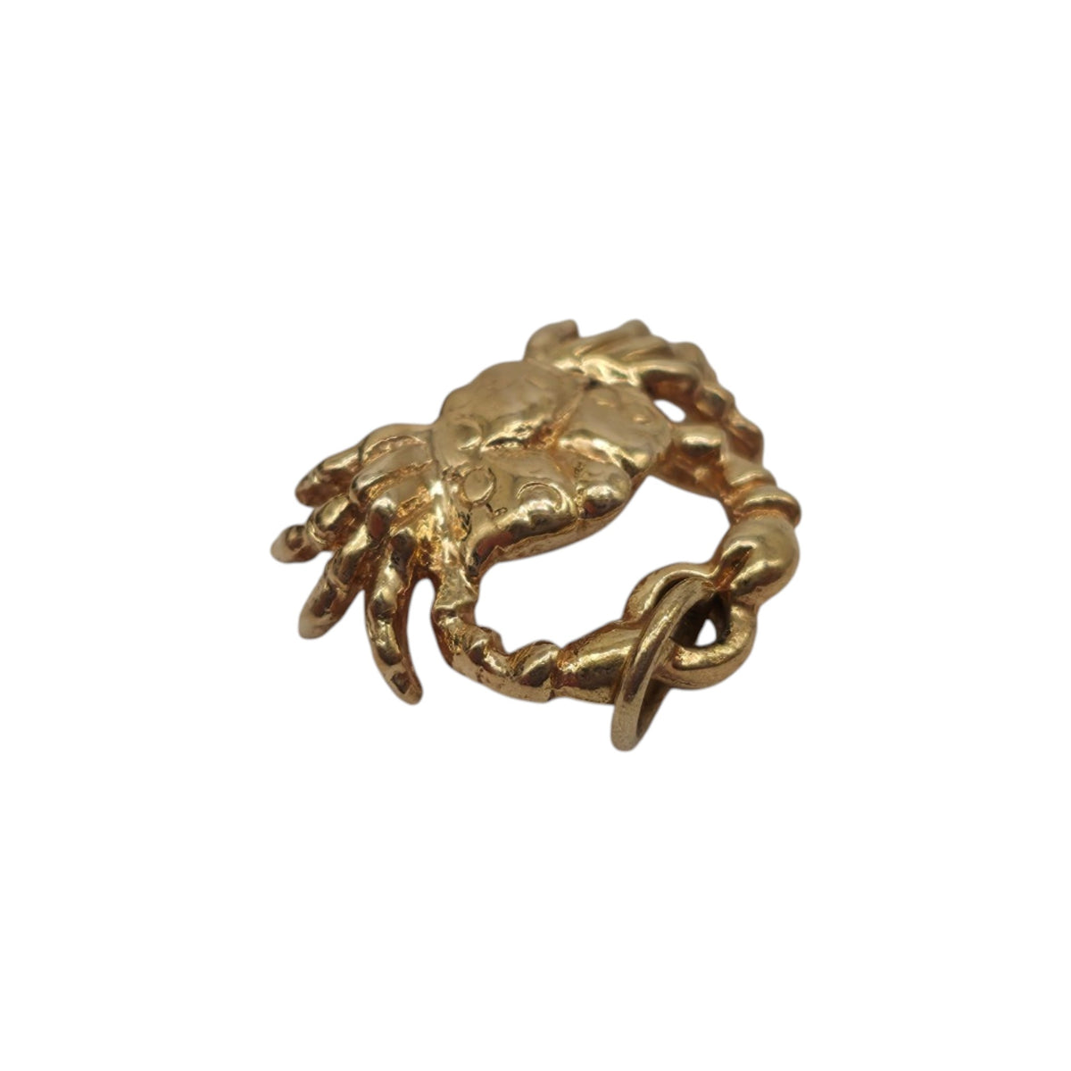 9ct 375 Yellow Gold Crab Charm 1970 L 1.1 cm 0.9 g.