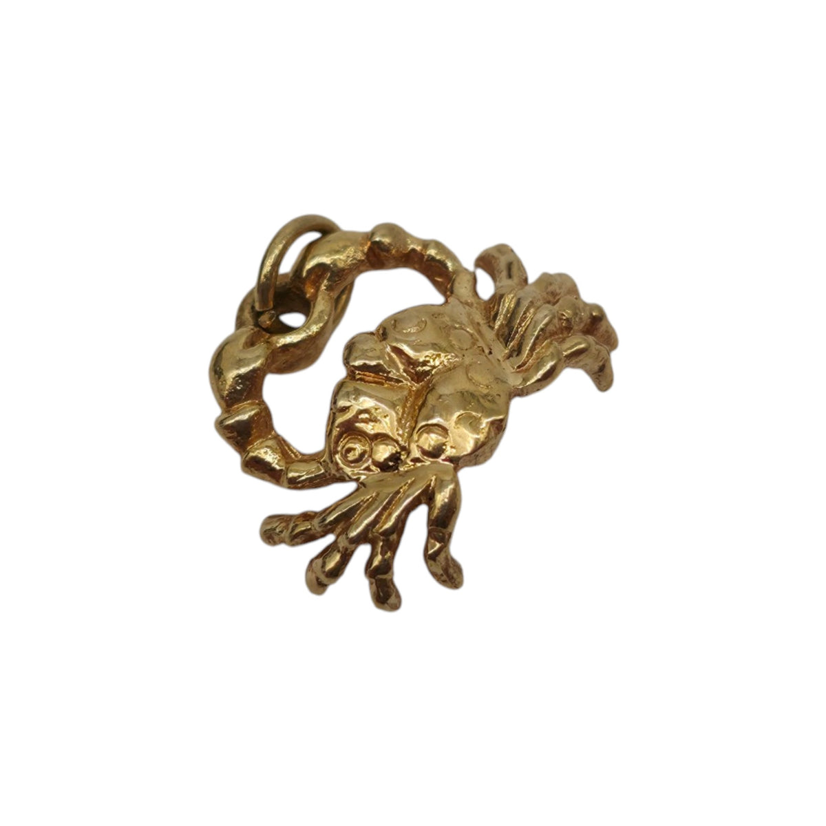 9ct 375 Yellow Gold Crab Charm 1970 L 1.1 cm 0.9 g.