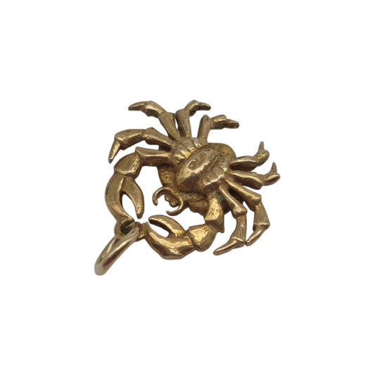 9ct 375 Yellow Gold Crab Charm 1955 L 1.4 cm 1.5 g.