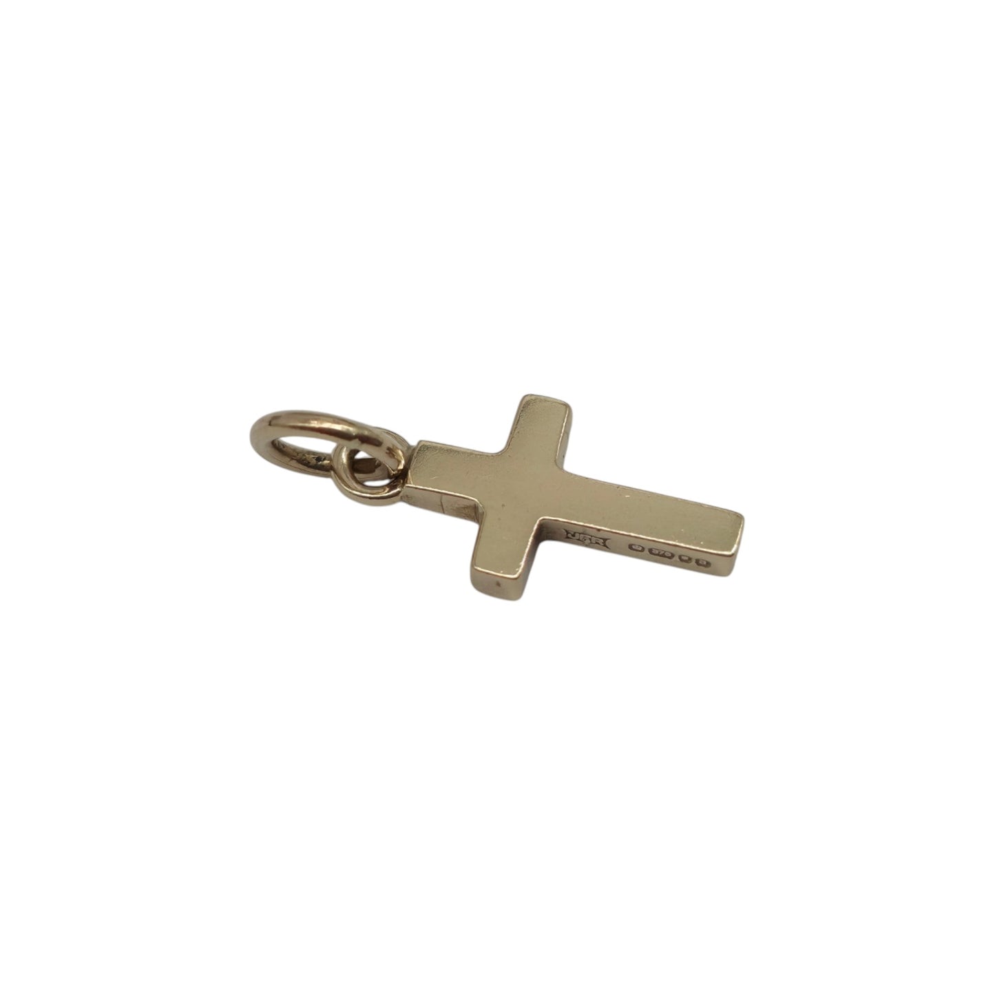 Petite 9ct 375 Yellow Gold Cross Charm 2000 L 1.1 cm 0.8 g.
