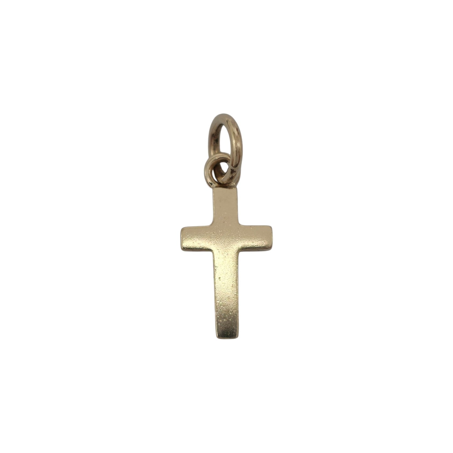 Petite 9ct 375 Yellow Gold Cross Charm 2000 L 1.1 cm 0.8 g.