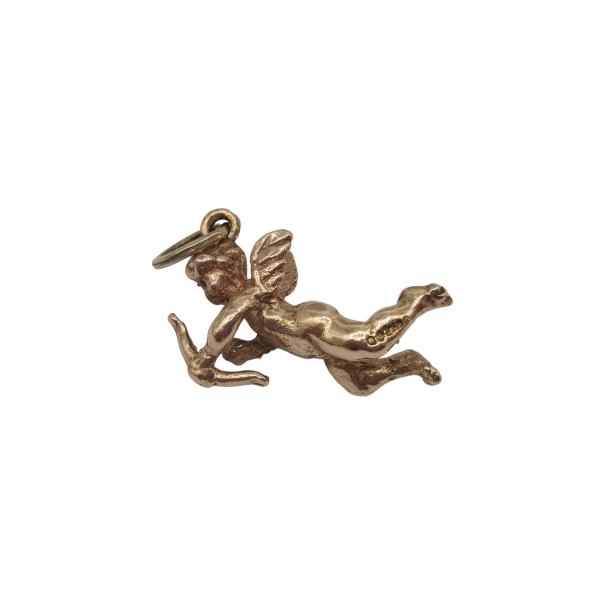 9ct 375 Yellow Gold Cupid Charm 1974 L 2.0 cm 3.1 g.