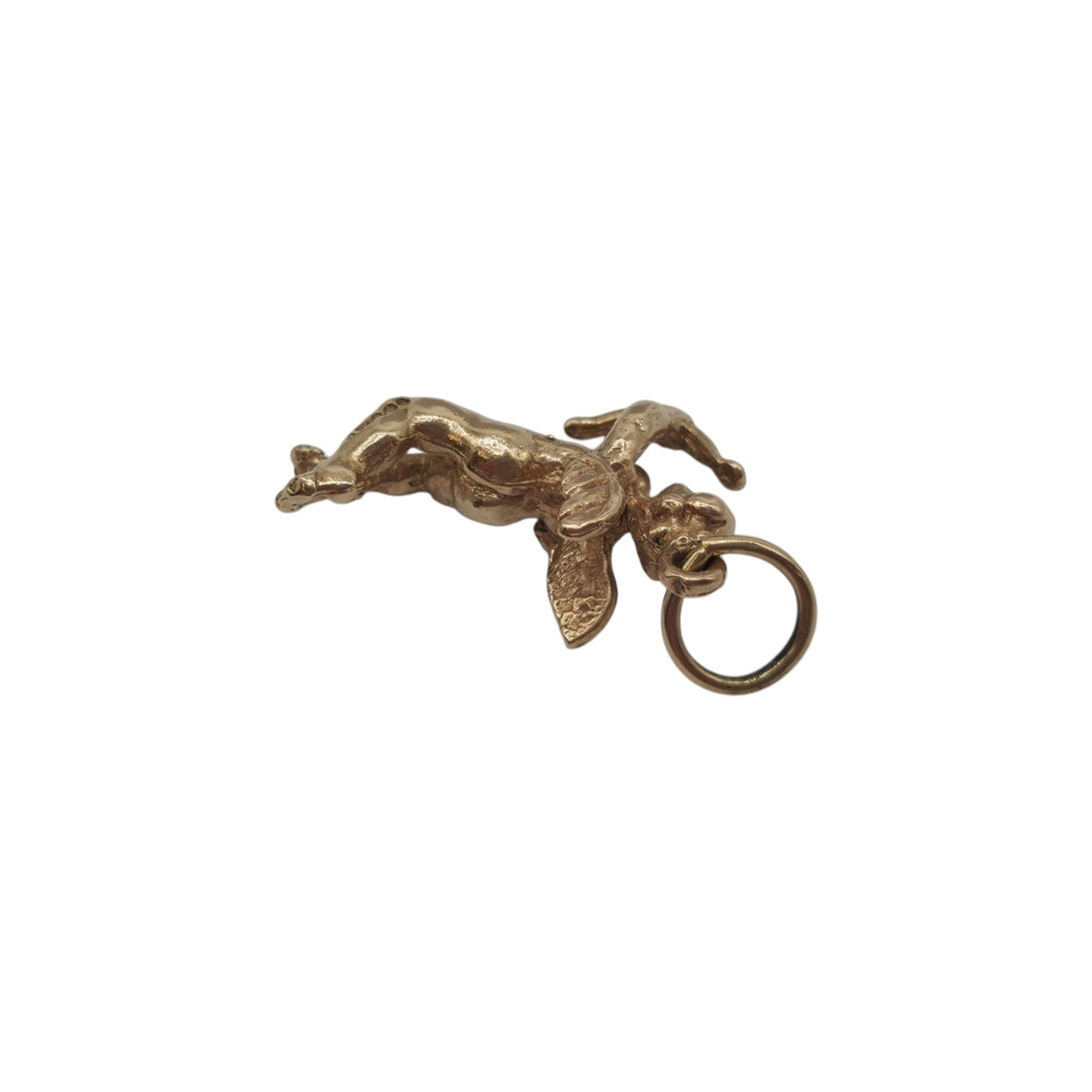9ct 375 Yellow Gold Cupid Charm 1974 L 2.0 cm 3.1 g.