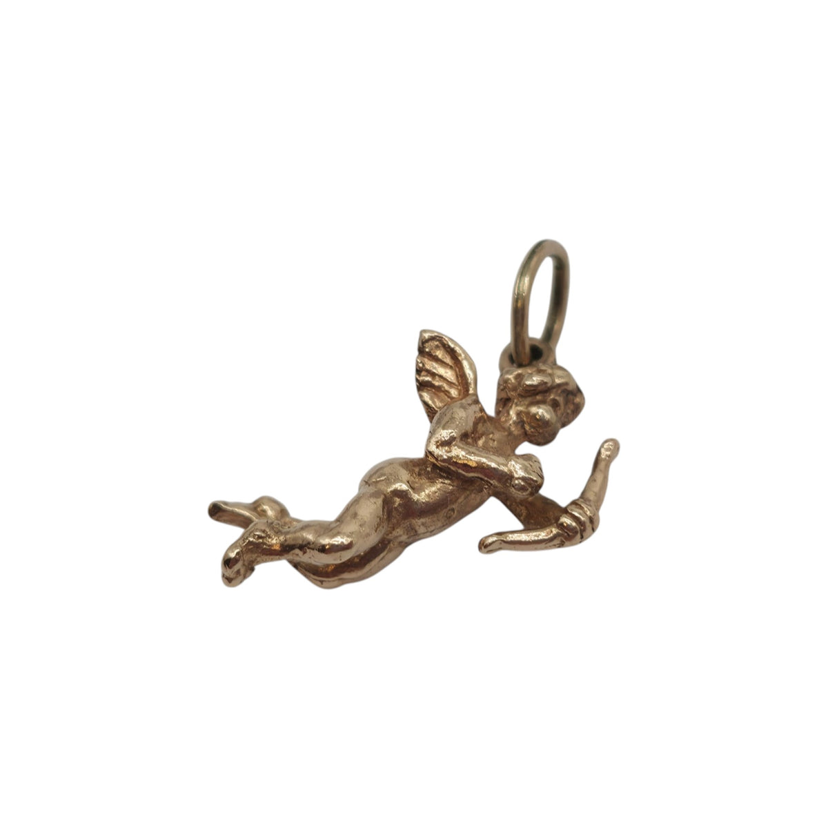 9ct 375 Yellow Gold Cupid Charm 1974 L 2.0 cm 3.1 g.