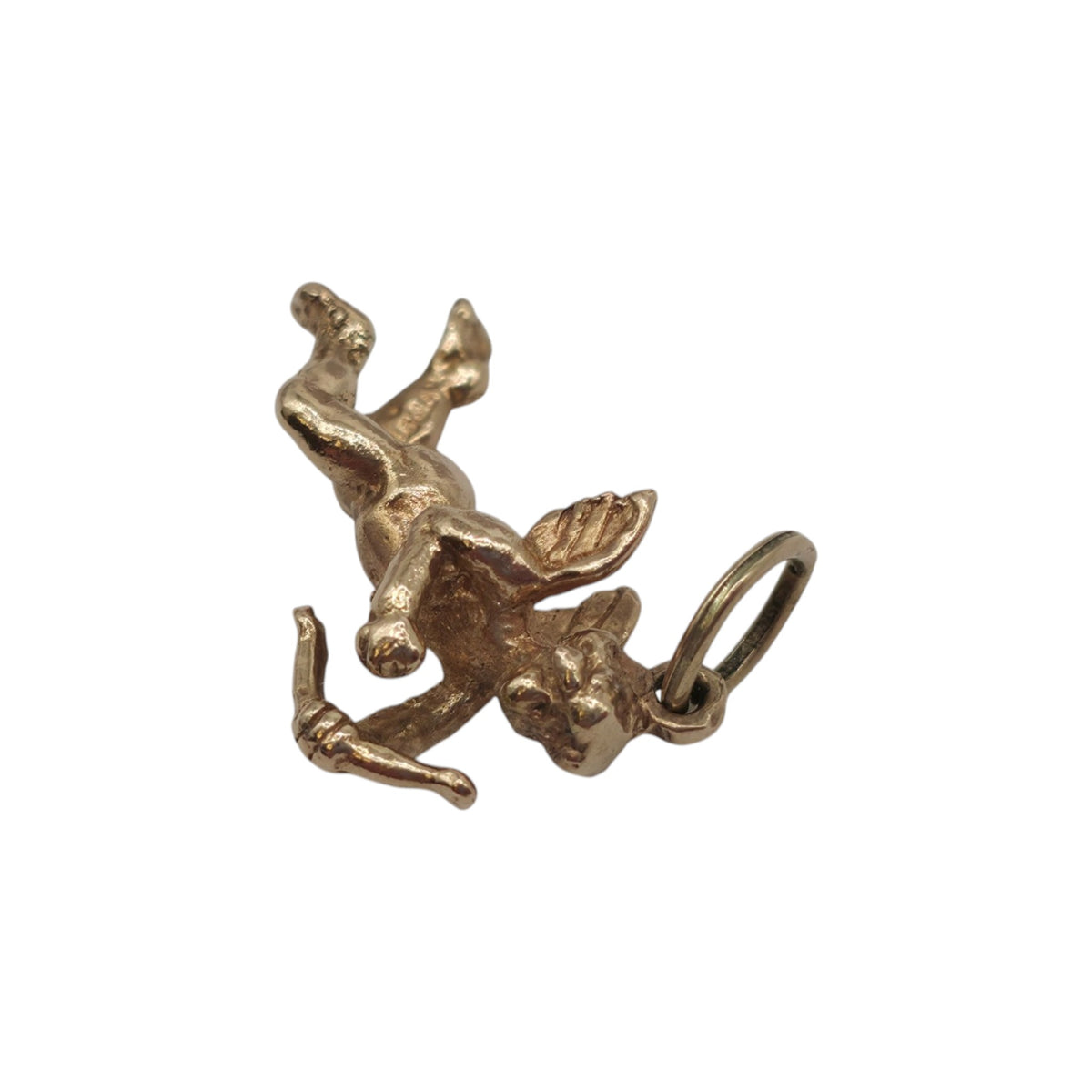 9ct 375 Yellow Gold Cupid Charm 1974 L 2.0 cm 3.1 g.
