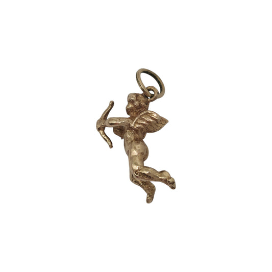 9ct 375 Yellow Gold Cupid Charm 1974 L 2.0 cm 3.1 g.