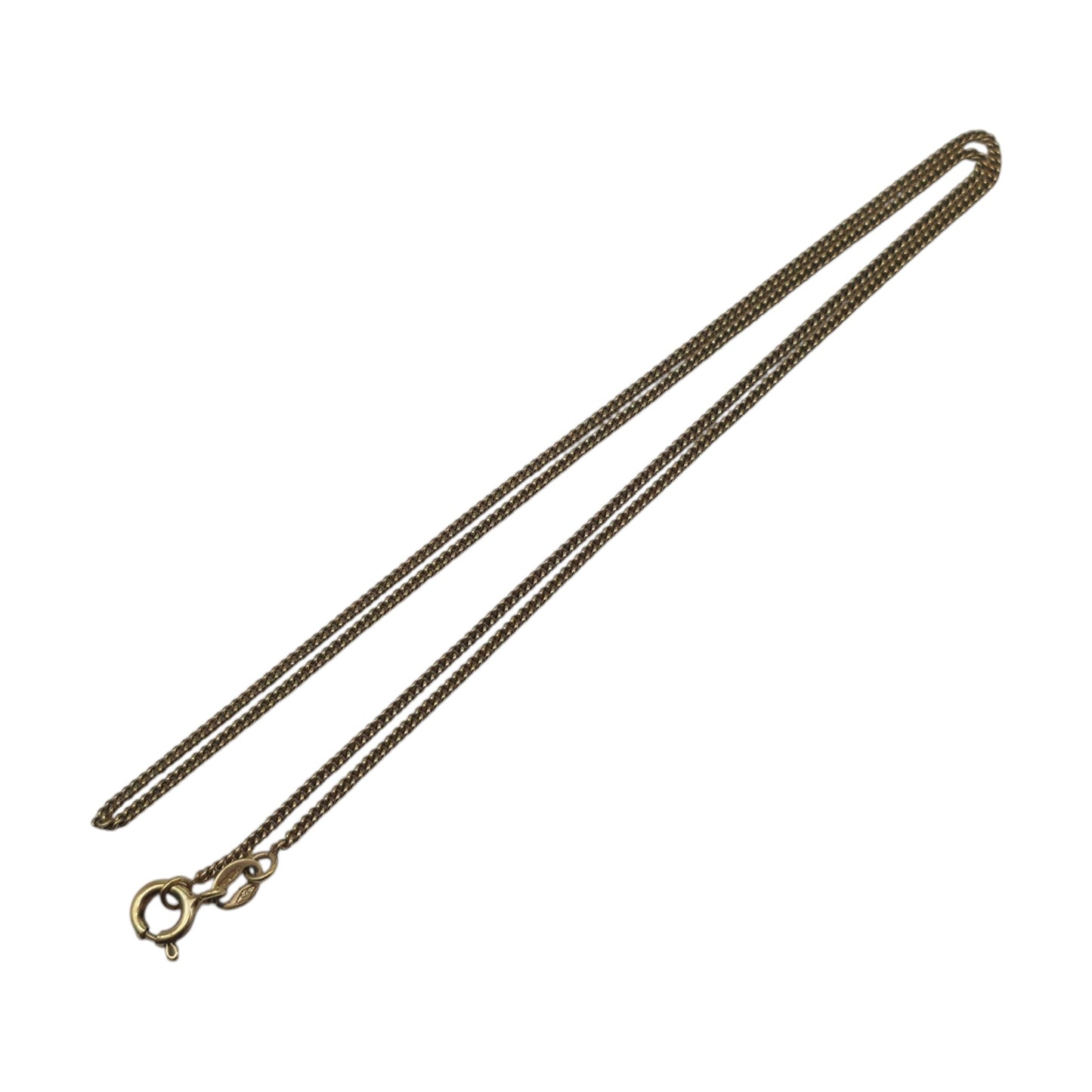 9ct 375 Yellow Gold Fine Curb Chain L 46.2 cm 2.9 g.