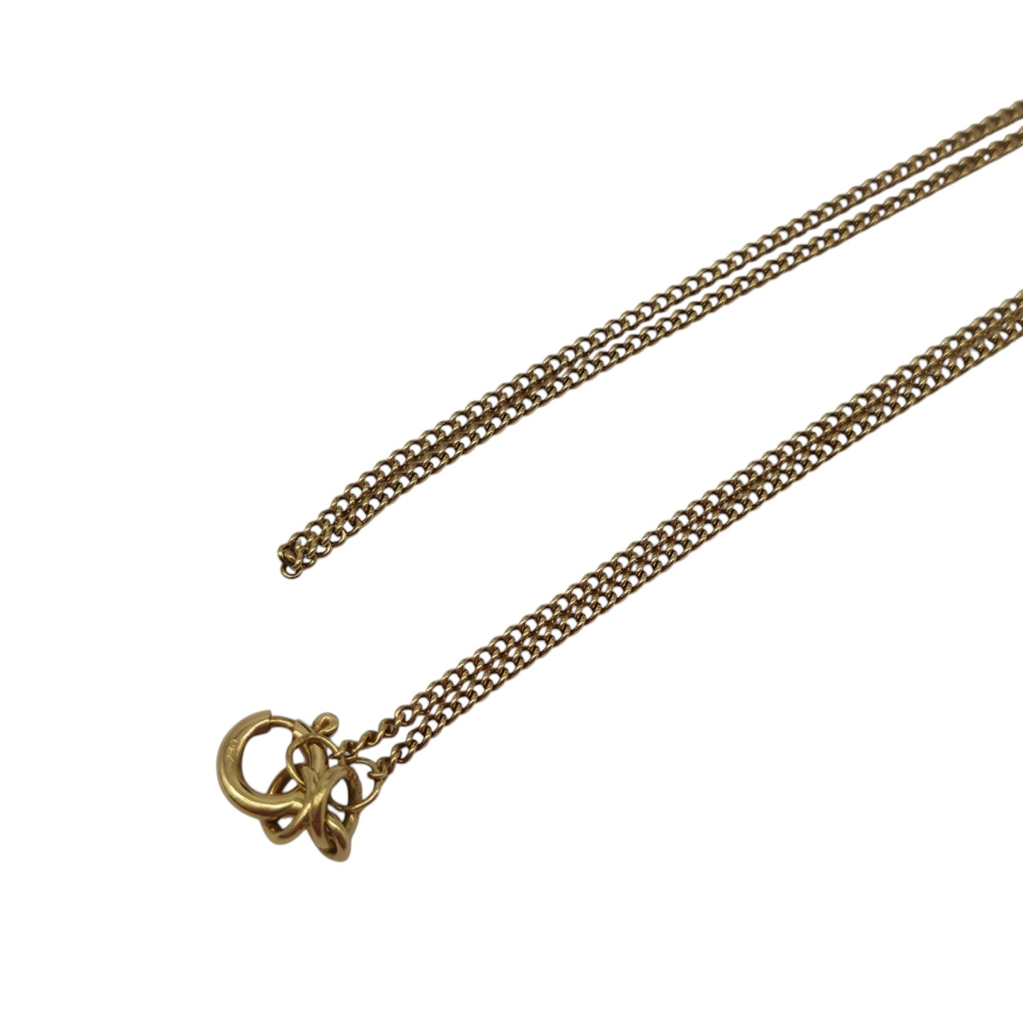 18ct 750 Yellow Gold Fine Curb Link Chain L 42.6 cm 2.4 g.
