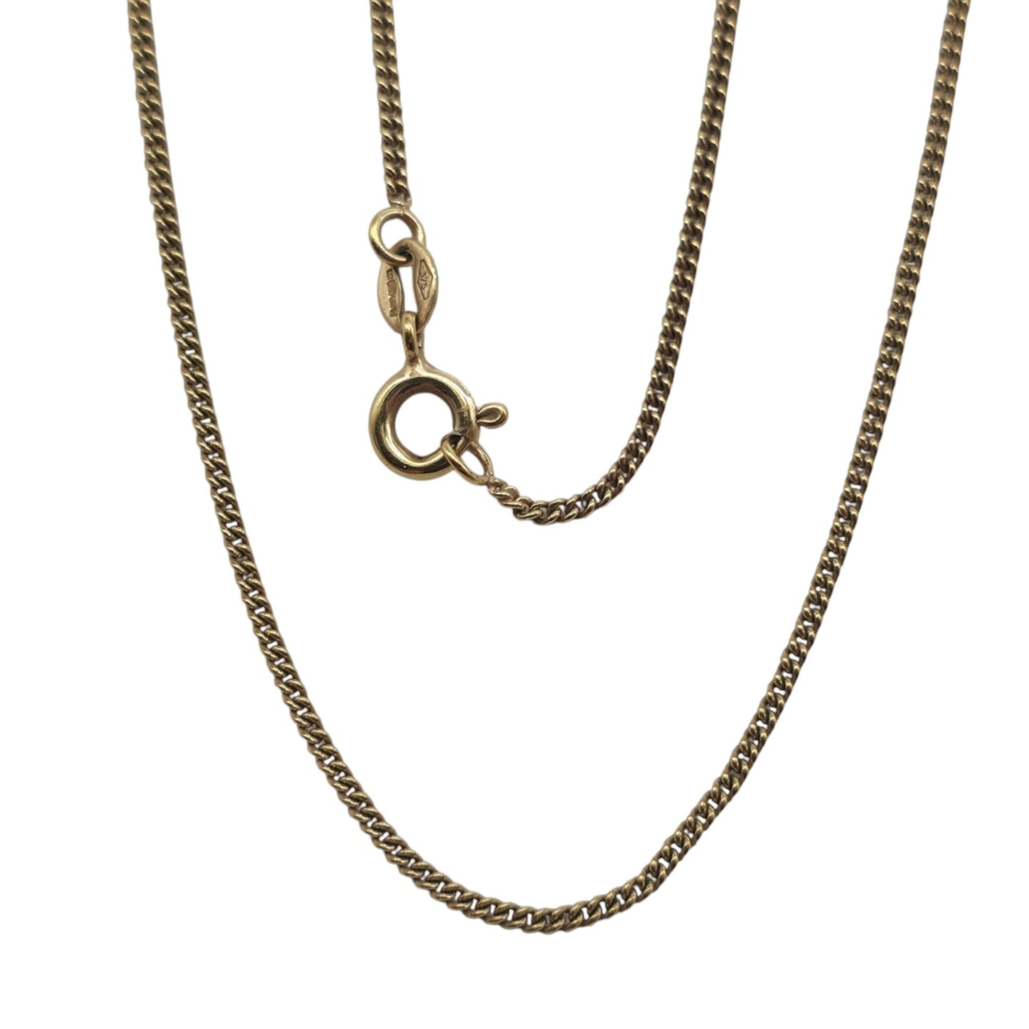 9ct 375 Yellow Gold Fine Curb Chain L 46.2 cm 2.9 g.