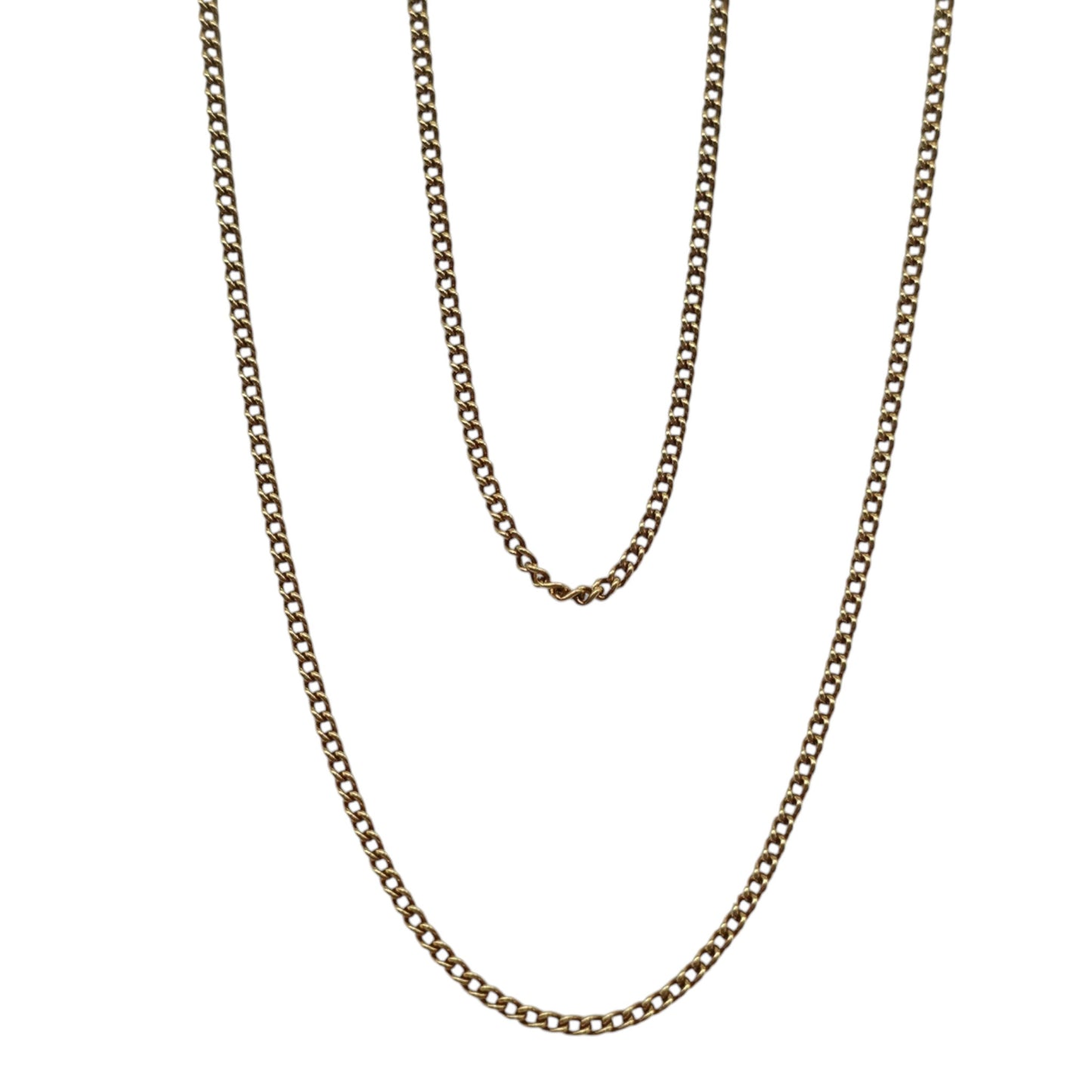 18ct 750 Yellow Gold Fine Curb Link Chain L 42.6 cm 2.4 g.