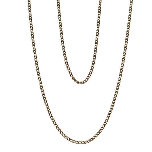 18ct 750 Yellow Gold Fine Curb Link Chain L 42.6 cm 2.4 g.