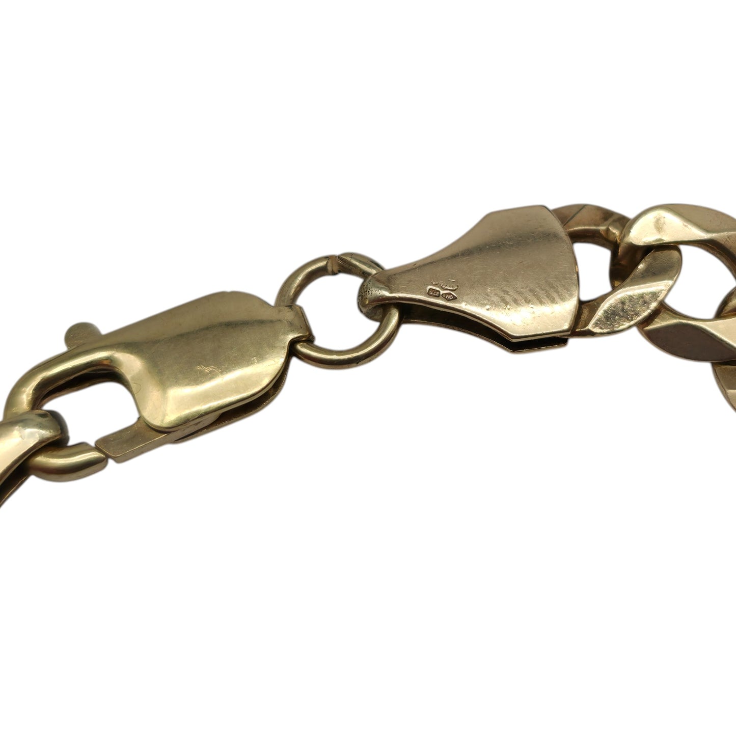 Heavy 9ct 375 Yellow Gold Curb Link Chain L 67.2 cm 50.3 g.