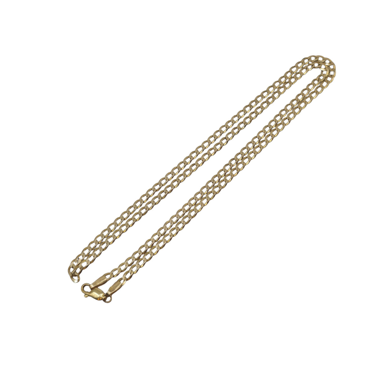 9ct 375 Yellow Gold Curb Link Chain L 53.1 cm 5.7 g.