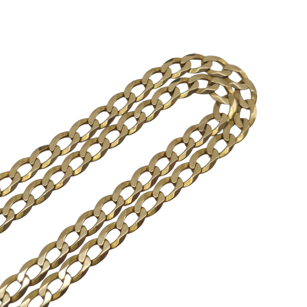 9ct 375 Yellow Gold Curb Link Chain L 53.1 cm 5.7 g.
