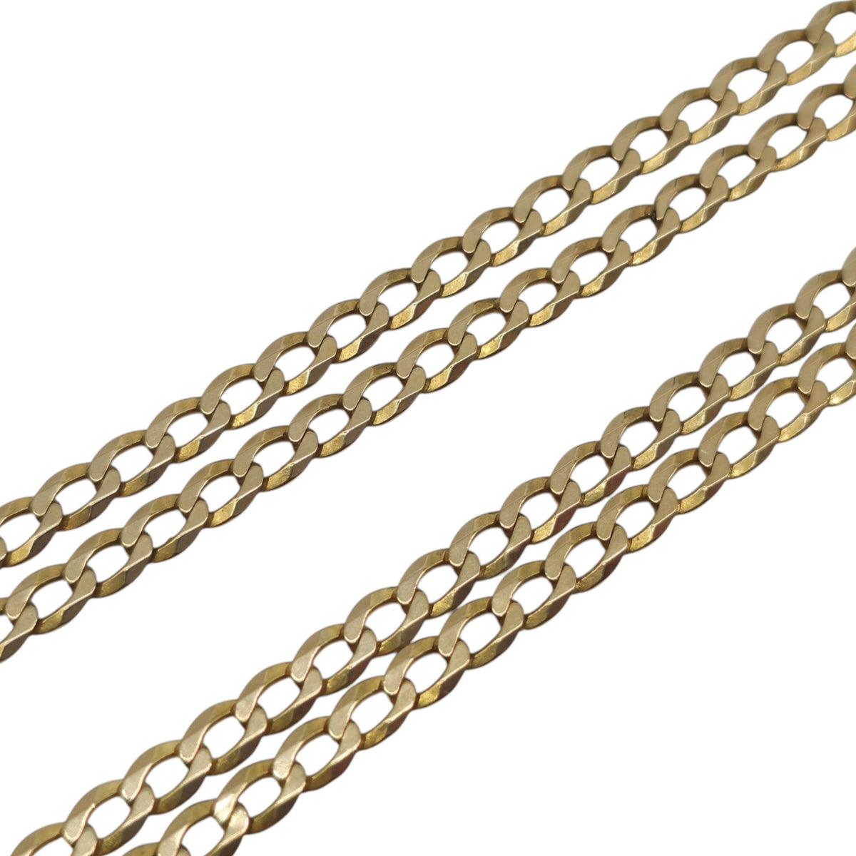 9ct 375 Yellow Gold Curb Link Chain L 53.1 cm 5.7 g.