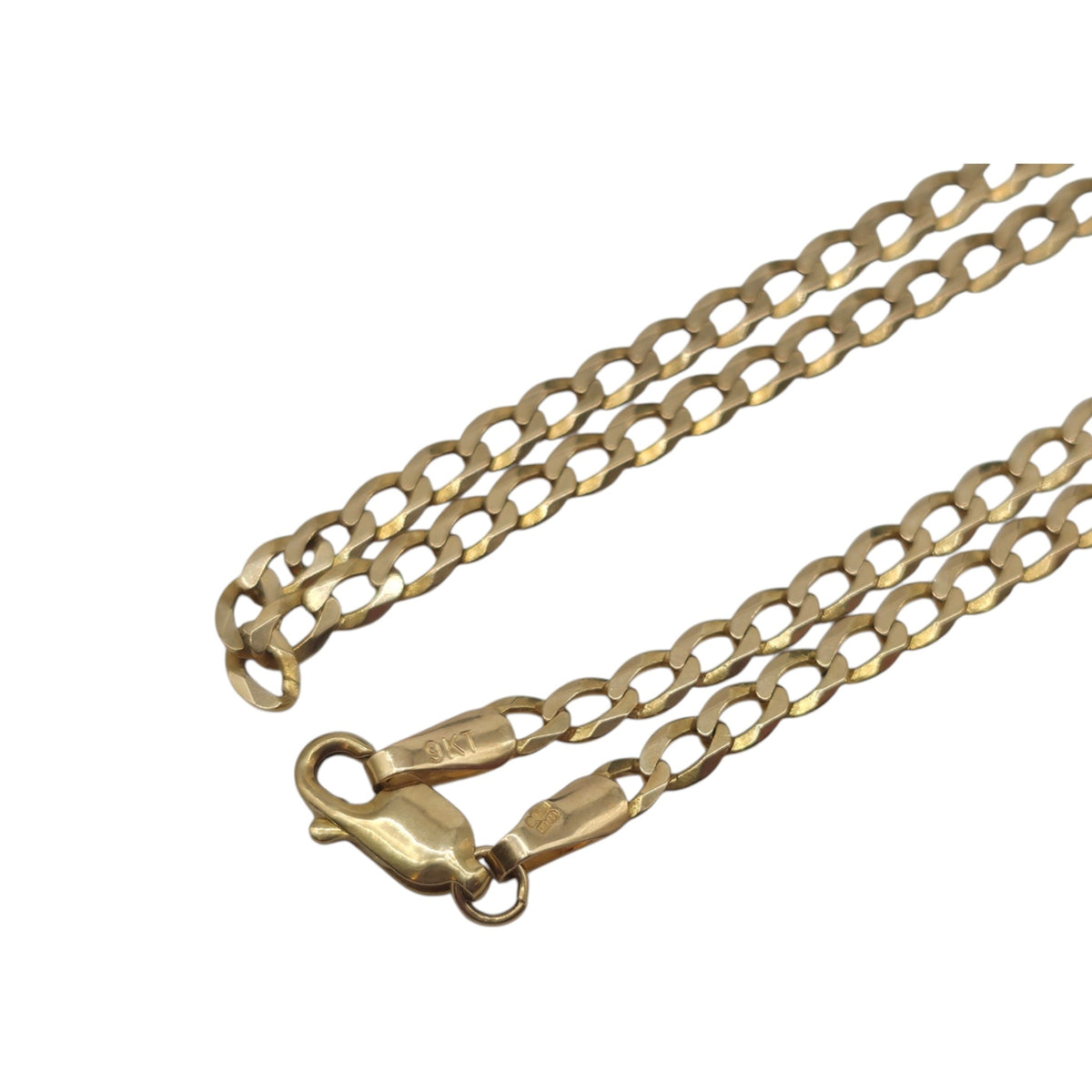 9ct 375 Yellow Gold Curb Link Chain L 53.1 cm 5.7 g.