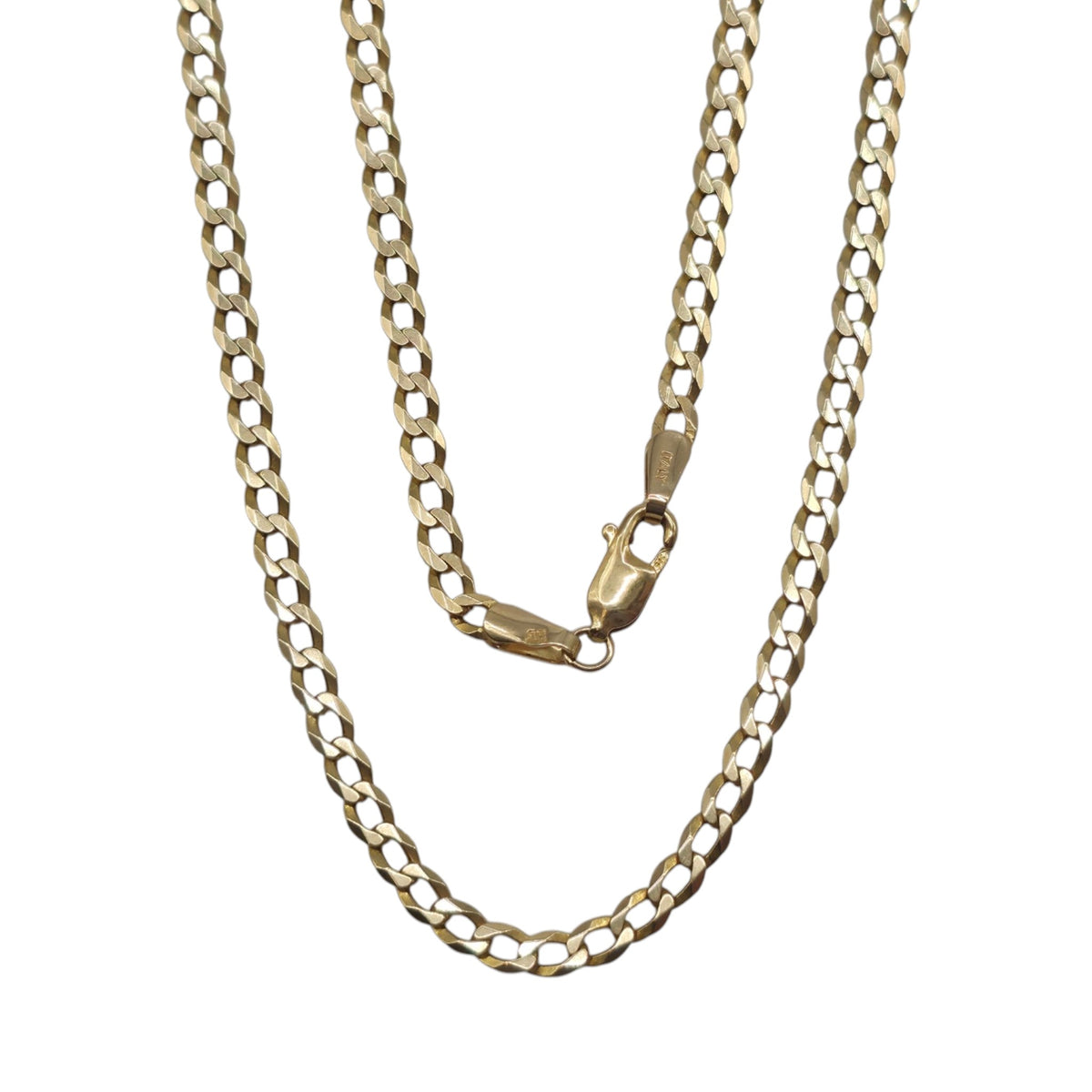 9ct 375 Yellow Gold Curb Link Chain L 53.1 cm 5.7 g.