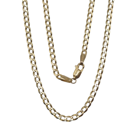 9ct 375 Yellow Gold Curb Link Chain L 53.1 cm 5.7 g.