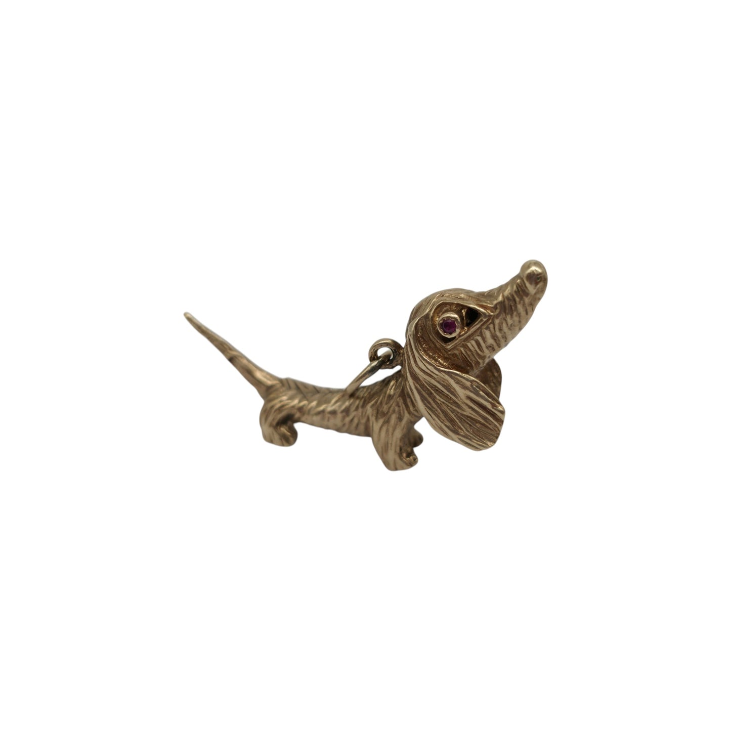 Unusual 9ct 375 Yellow Gold Dachshund Charm c.1960's L 3.5 cm 6.3 g.