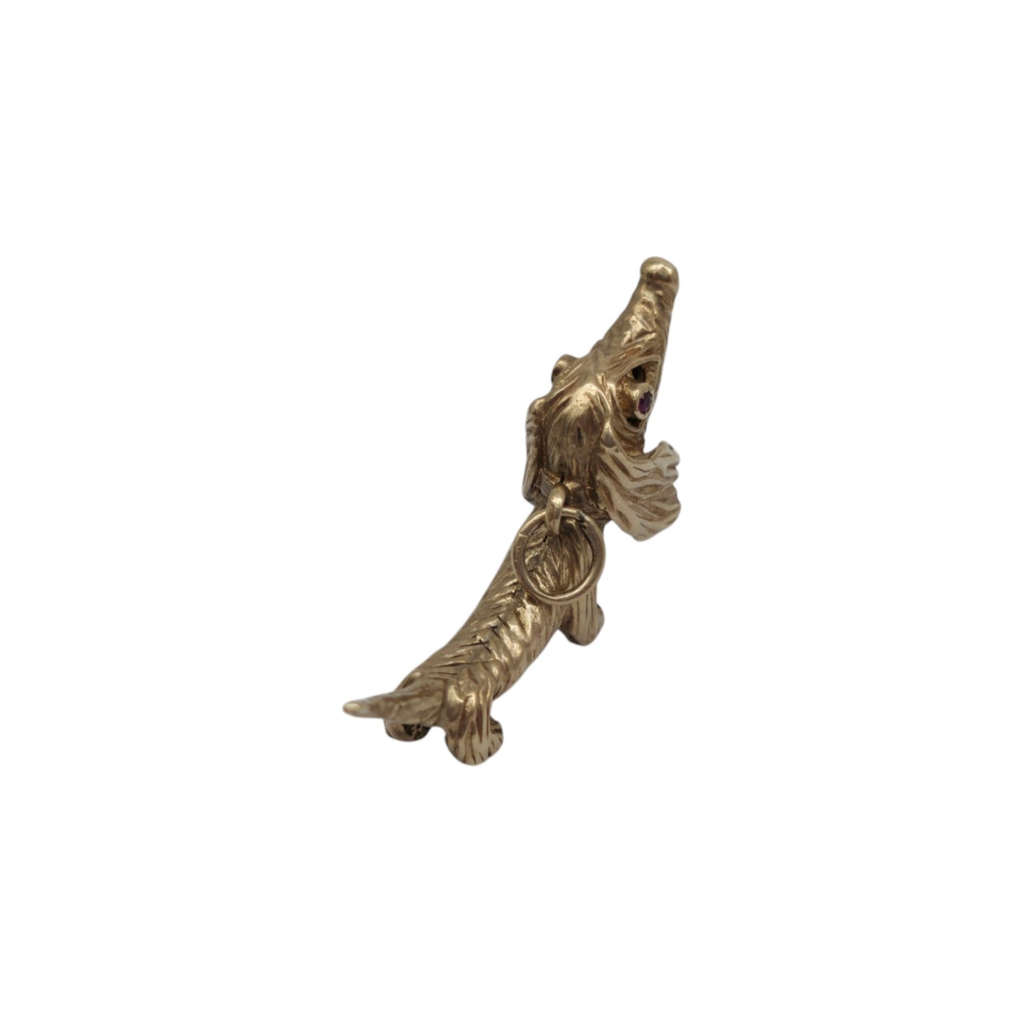 Unusual 9ct 375 Yellow Gold Dachshund Charm c.1960's L 3.5 cm 6.3 g.