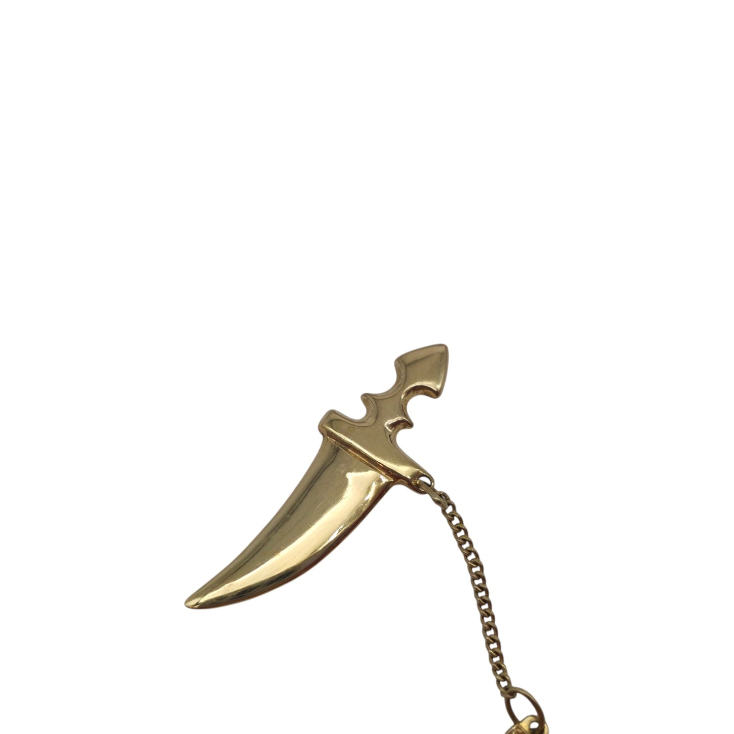 Unoaerre 9ct 375 Yellow Gold Dagger In Sheath Opening Charm L 3.1 cm 2.6 g.