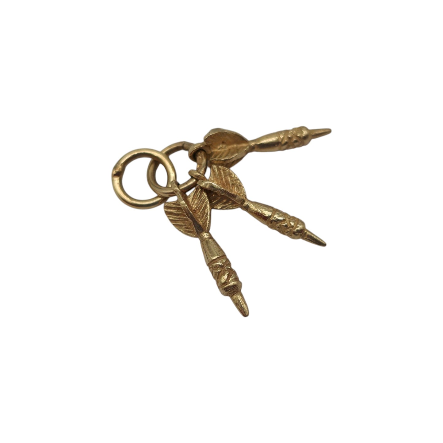 9ct 375 Yellow Gold Darts Charm L 1.4 cm 1.8 g.